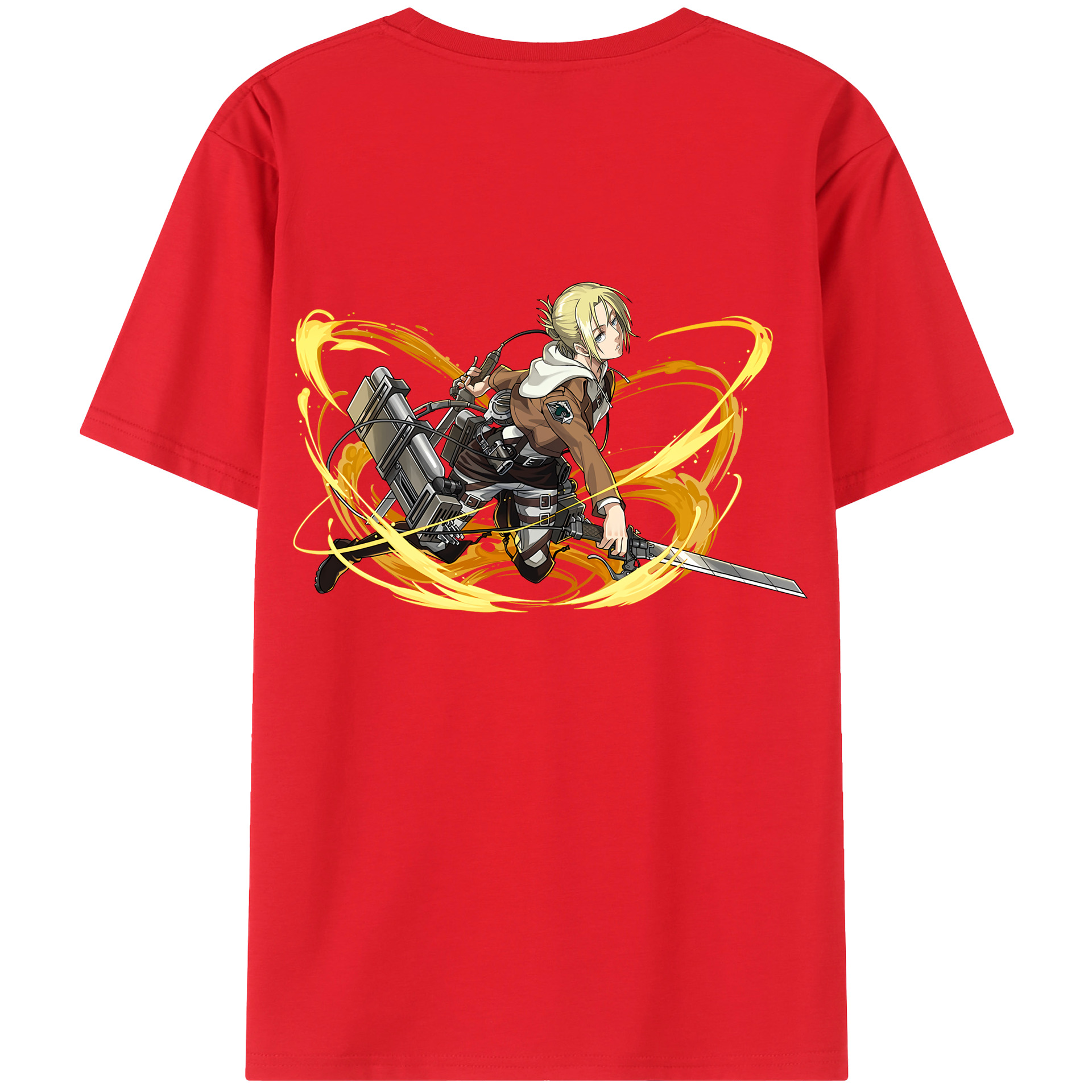 （画像用） 進撃の巨人 アニ・レオンハート Attack on Titan Annie Leonhart レディース半袖Tシャツ(バックプリント)