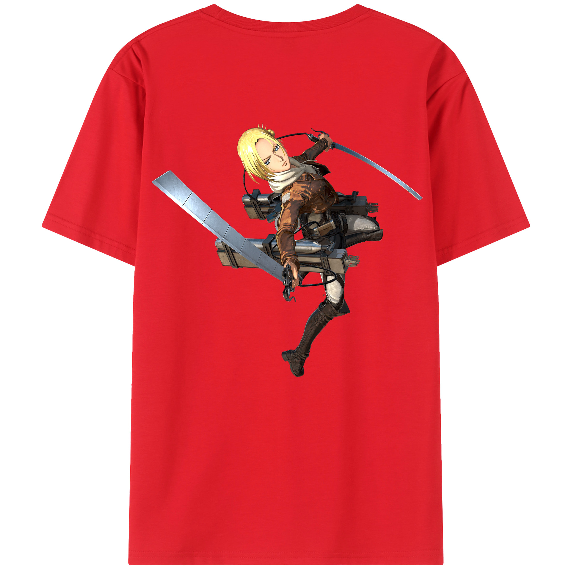 （画像用） 進撃の巨人 アニ・レオンハート Attack on Titan Annie Leonhart レディース半袖Tシャツ(バックプリント)