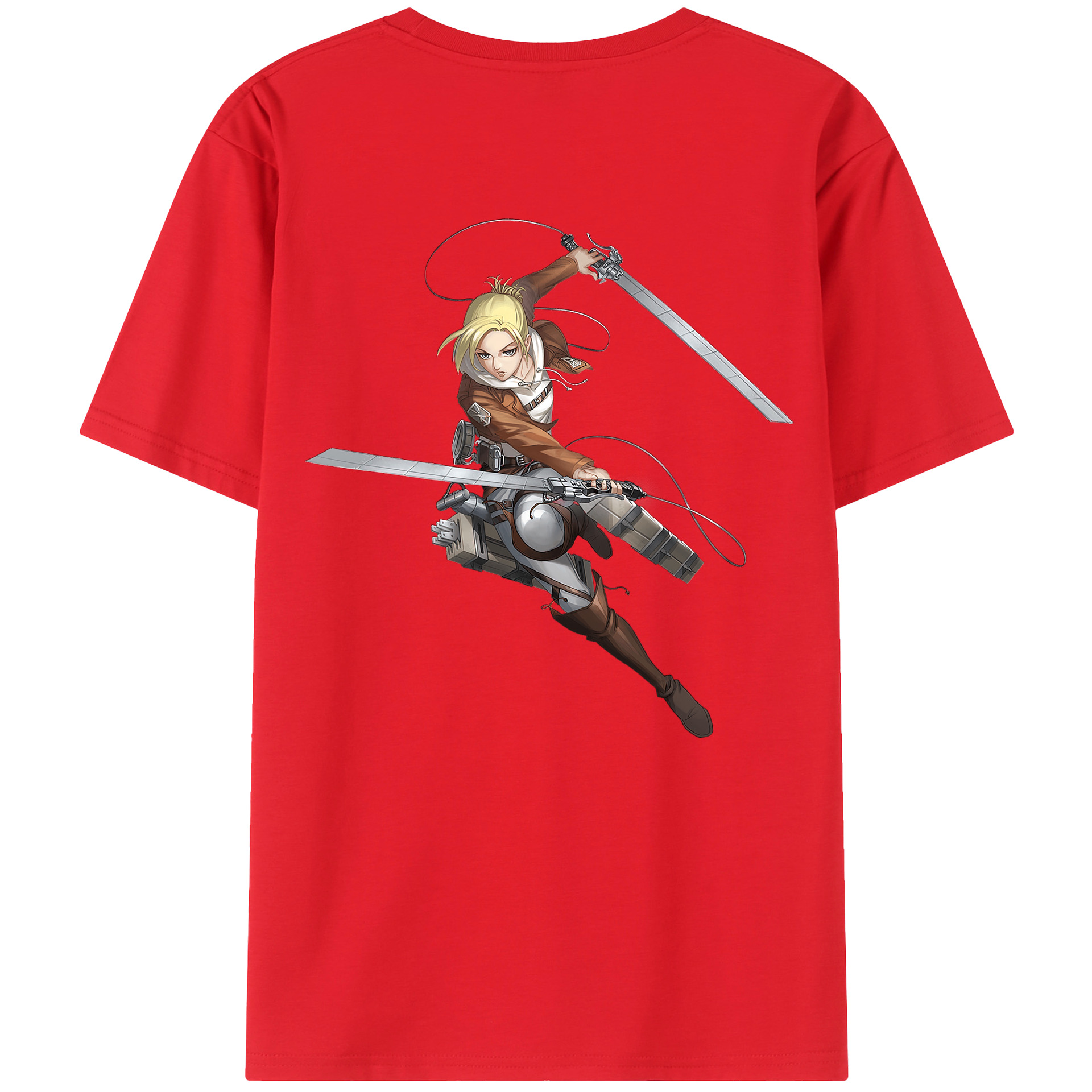 （画像用） 進撃の巨人 アニ・レオンハート Attack on Titan Annie Leonhart レディース半袖Tシャツ(バックプリント)