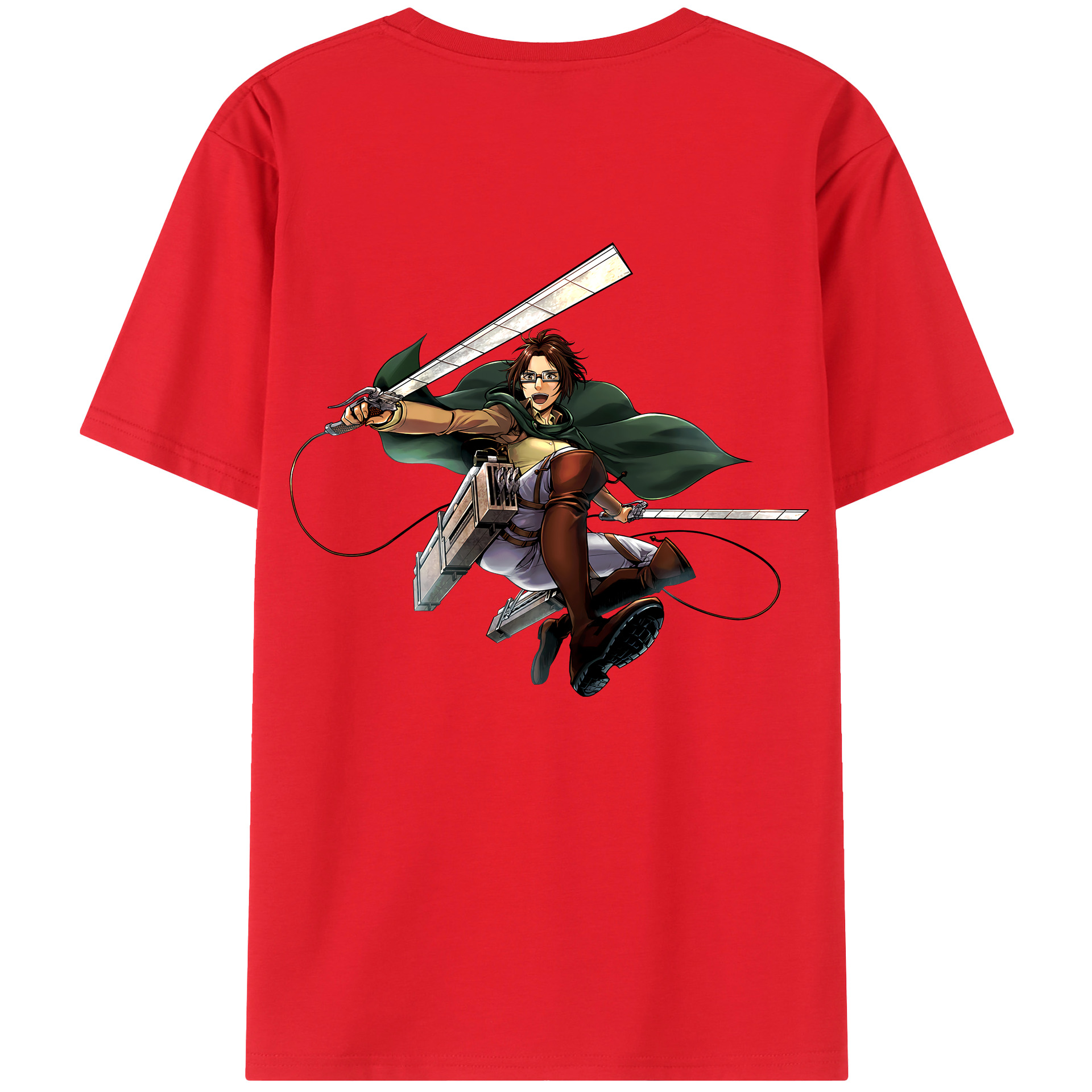 （画像用） 進撃の巨人 ハンジ·ゾエ Attack on Titan Hanji Zoe レディース半袖Tシャツ(バックプリント)