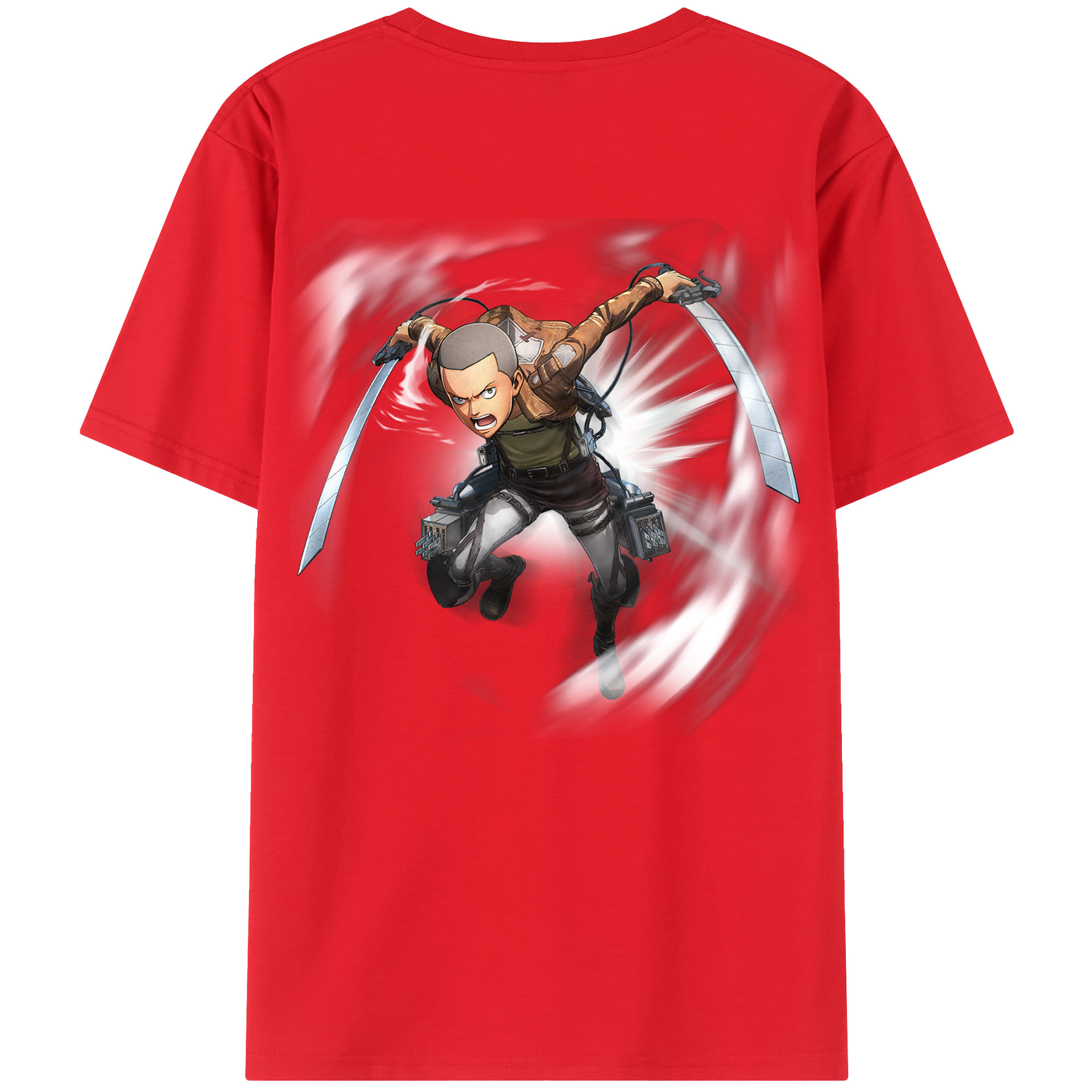 （画像用） 進撃の巨人 コニー·スプリンガー Attack on Titan Connie Springer レディース半袖Tシャツ(バックプリント)