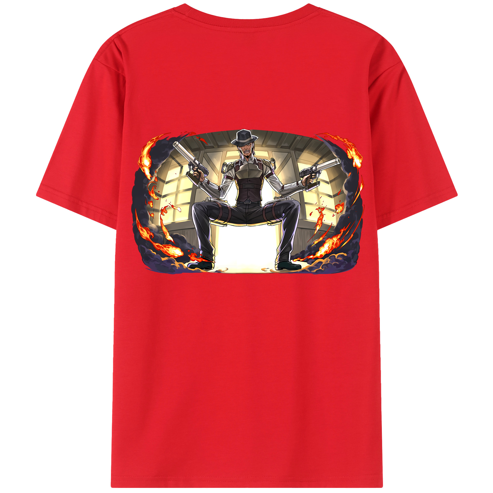 （画像用） 進撃の巨人 ケニー·アッカーマン Attack on Titan Kenny Ackerman レディース半袖Tシャツ(バックプリント)