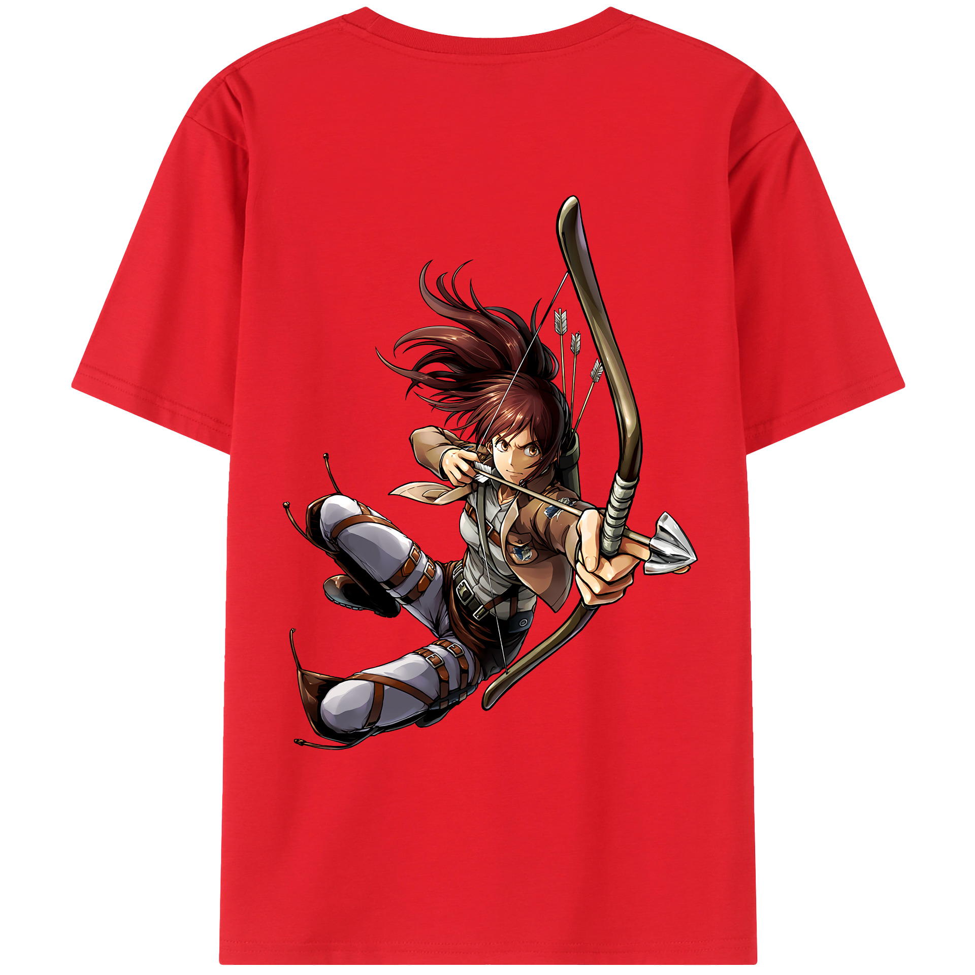 （画像用） 進撃の巨人 サシャ·ブラウス Attack on Titan Sasha Blaus レディース半袖Tシャツ(バックプリント)