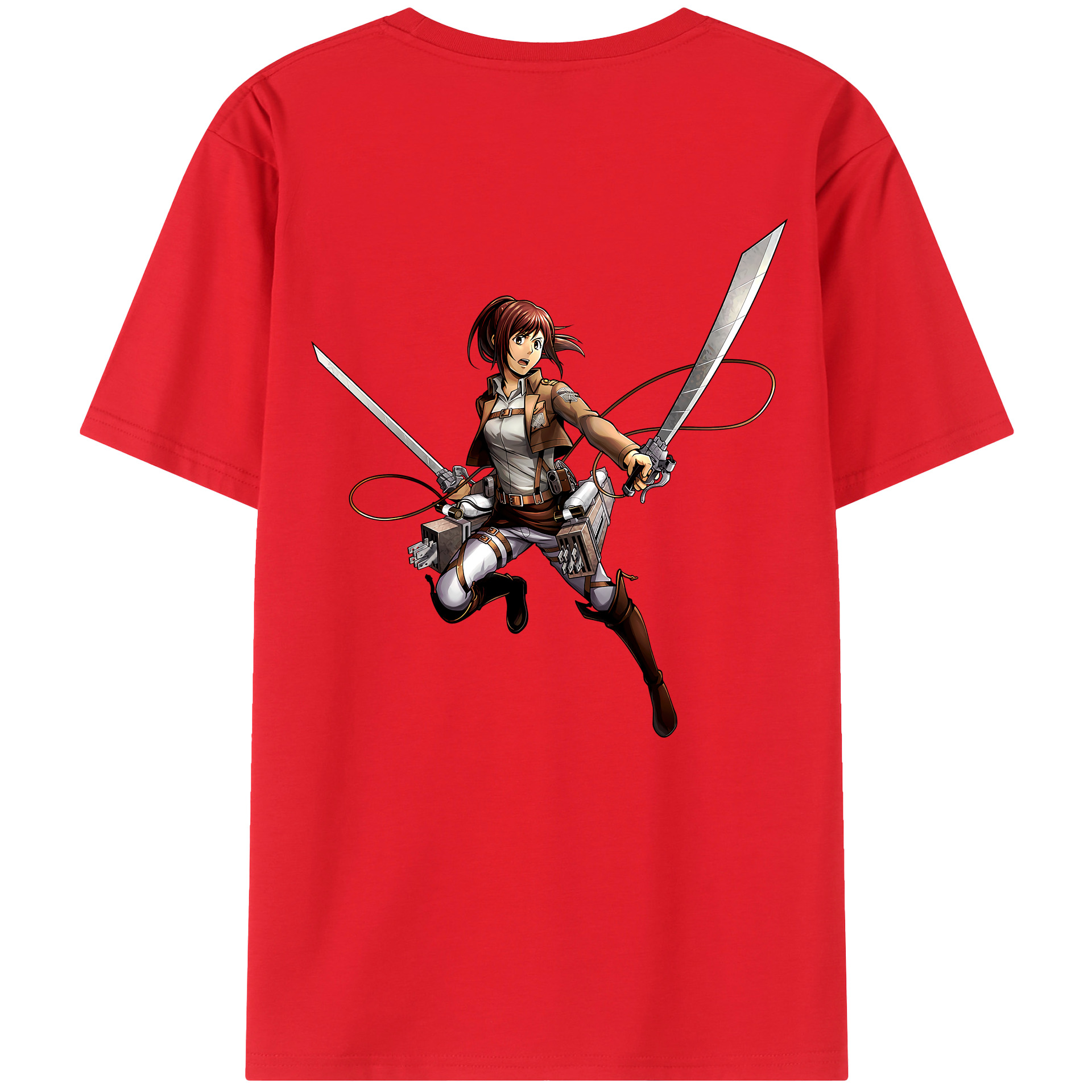 （画像用） 進撃の巨人 サシャ·ブラウス Attack on Titan Sasha Blaus レディース半袖Tシャツ(バックプリント)