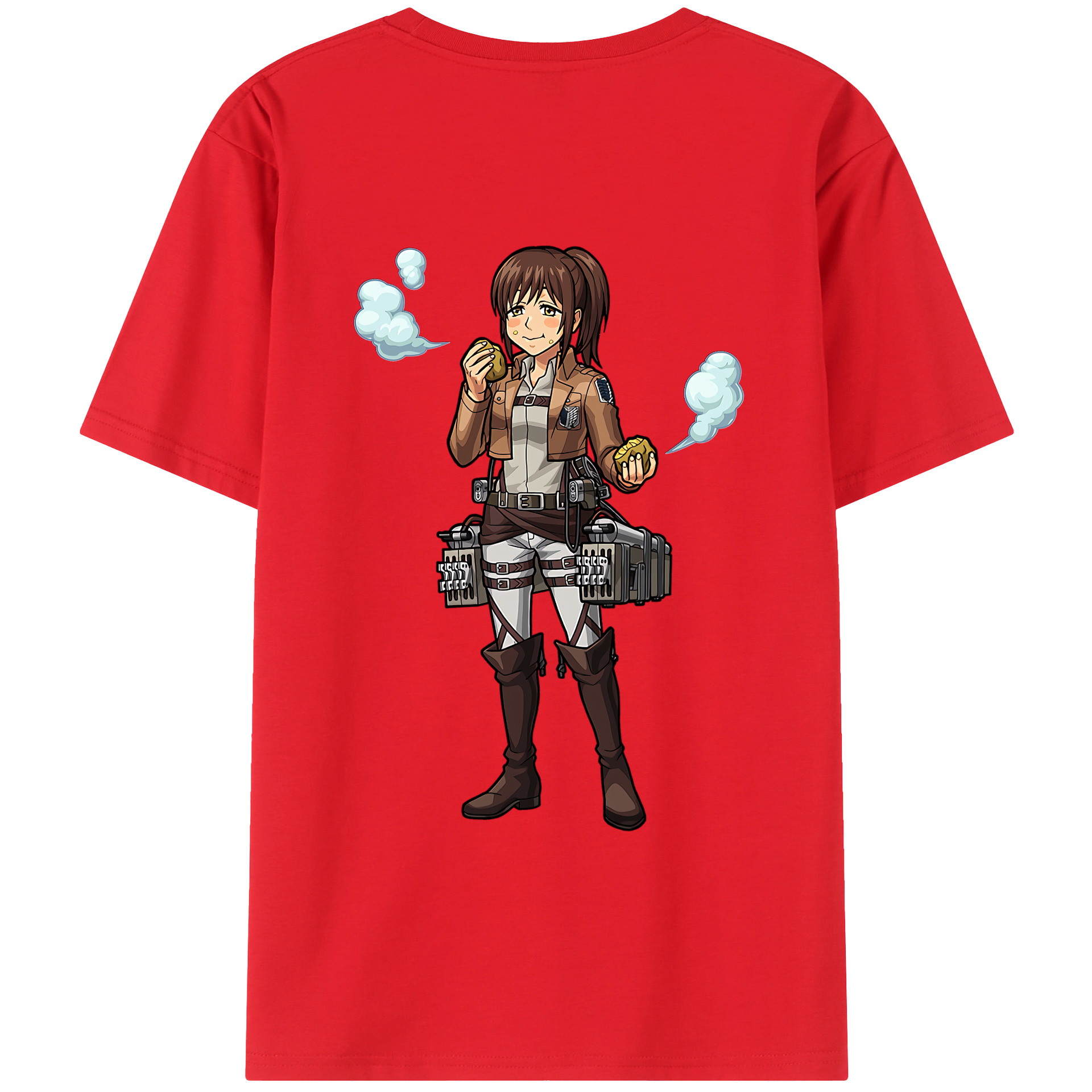 （画像用） 進撃の巨人 サシャ·ブラウス Attack on Titan Sasha Blaus レディース半袖Tシャツ(バックプリント)