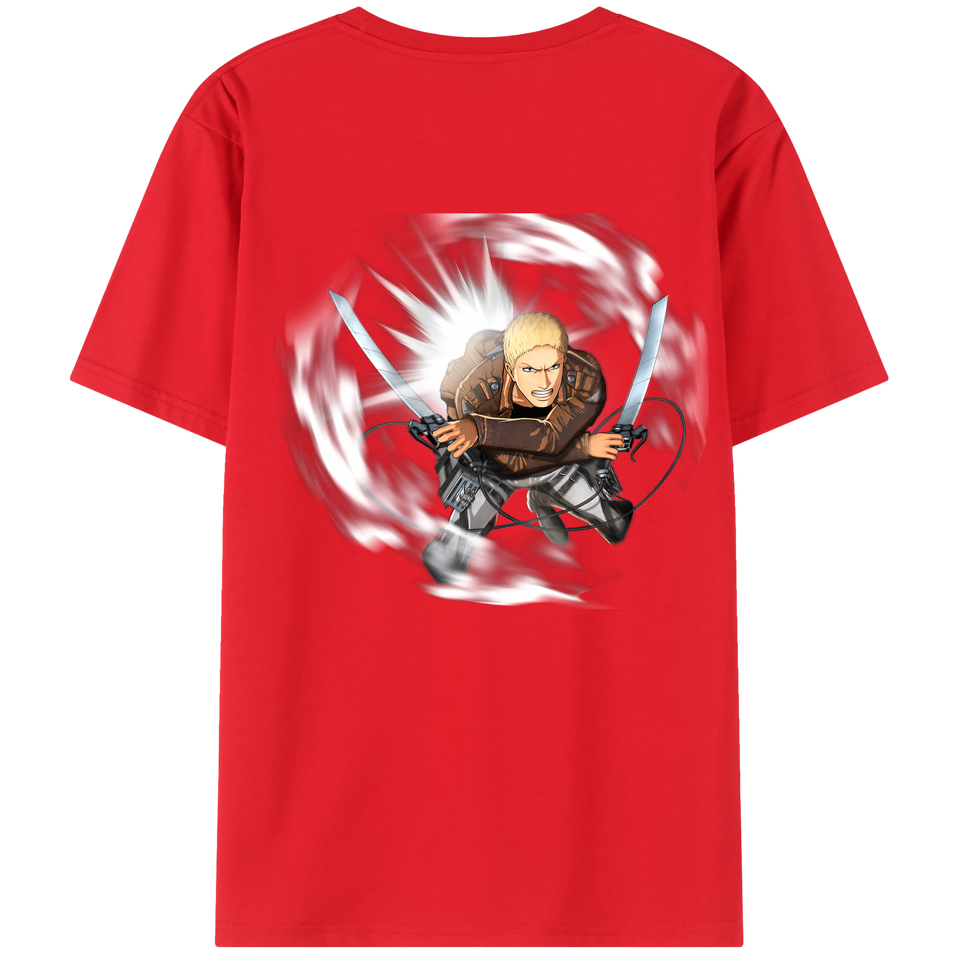 （画像用） 進撃の巨人 ライナー・ブラウン Attack on Titan Reiner Braun レディース半袖Tシャツ(バックプリント)