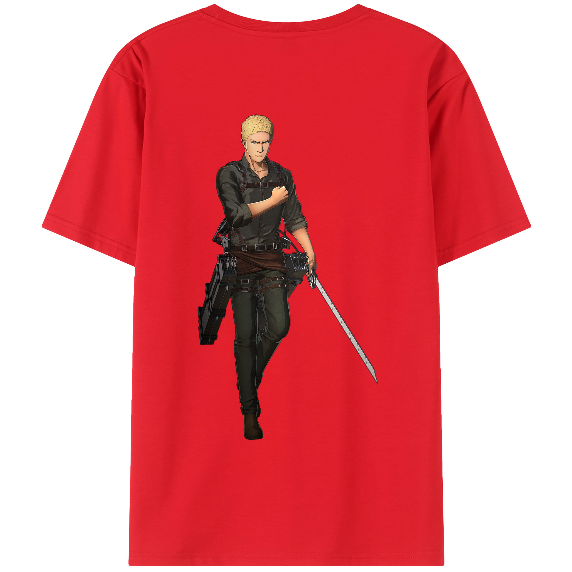 （画像用） 進撃の巨人 ライナー・ブラウン Attack on Titan Reiner Braun レディース半袖Tシャツ(バックプリント)