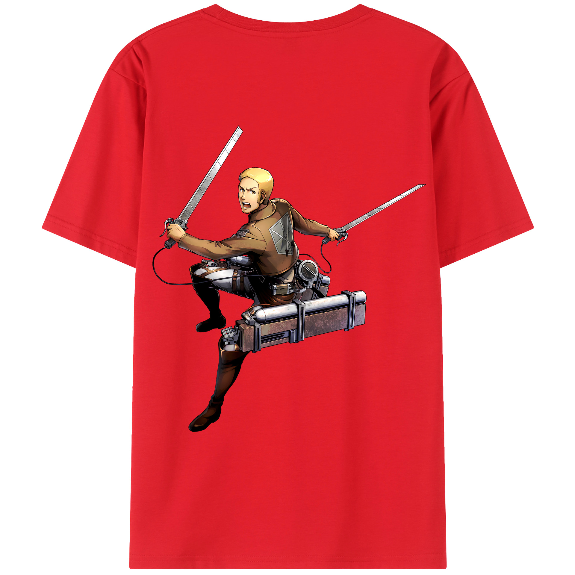 （画像用） 進撃の巨人 ライナー・ブラウン Attack on Titan Reiner Braun レディース半袖Tシャツ(バックプリント)