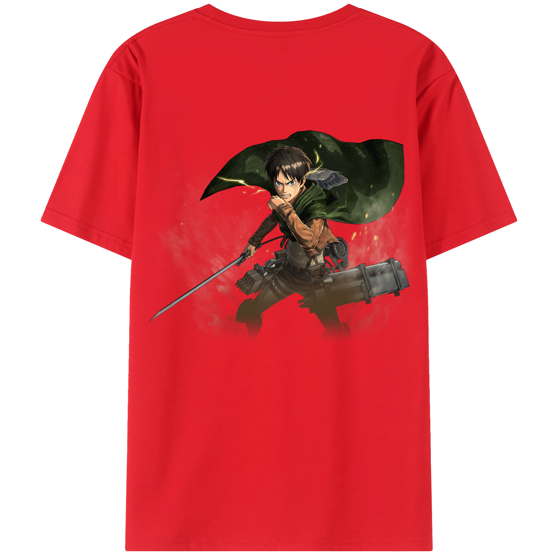 （画像用） 進撃の巨人 エレン･イェーガー Attack on Titan Eren Jäger レディース半袖Tシャツ(バックプリント)