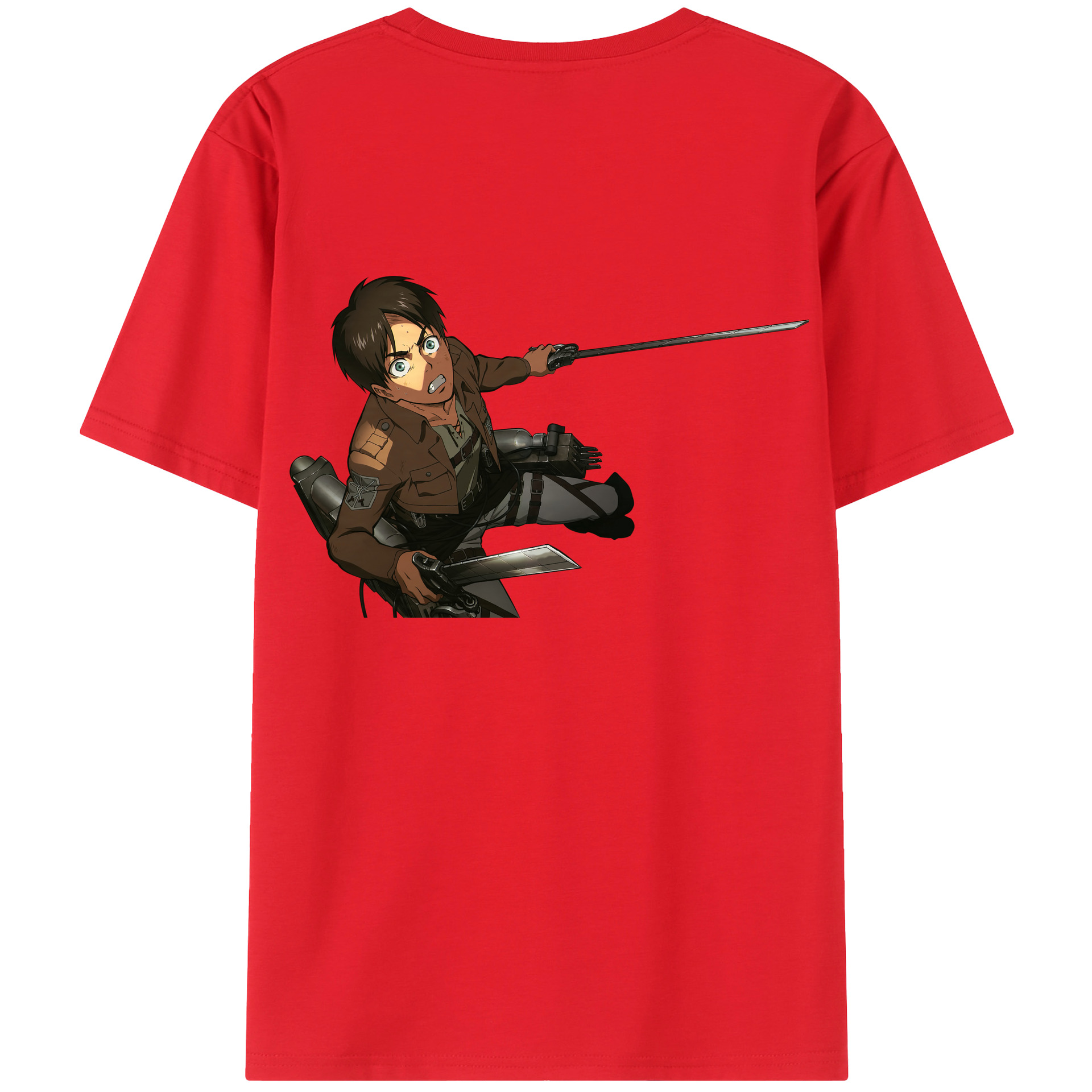 （画像用） 進撃の巨人 エレン･イェーガー Attack on Titan Eren Jäger レディース半袖Tシャツ(バックプリント)