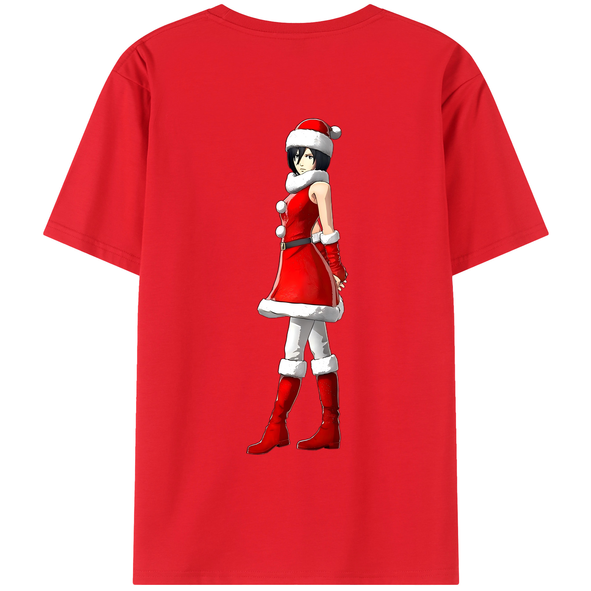 （画像用） 進撃の巨人 ミカサ·アッカーマン Attack on Titan Mikasa Ackerman レディース半袖Tシャツ(バックプリント)