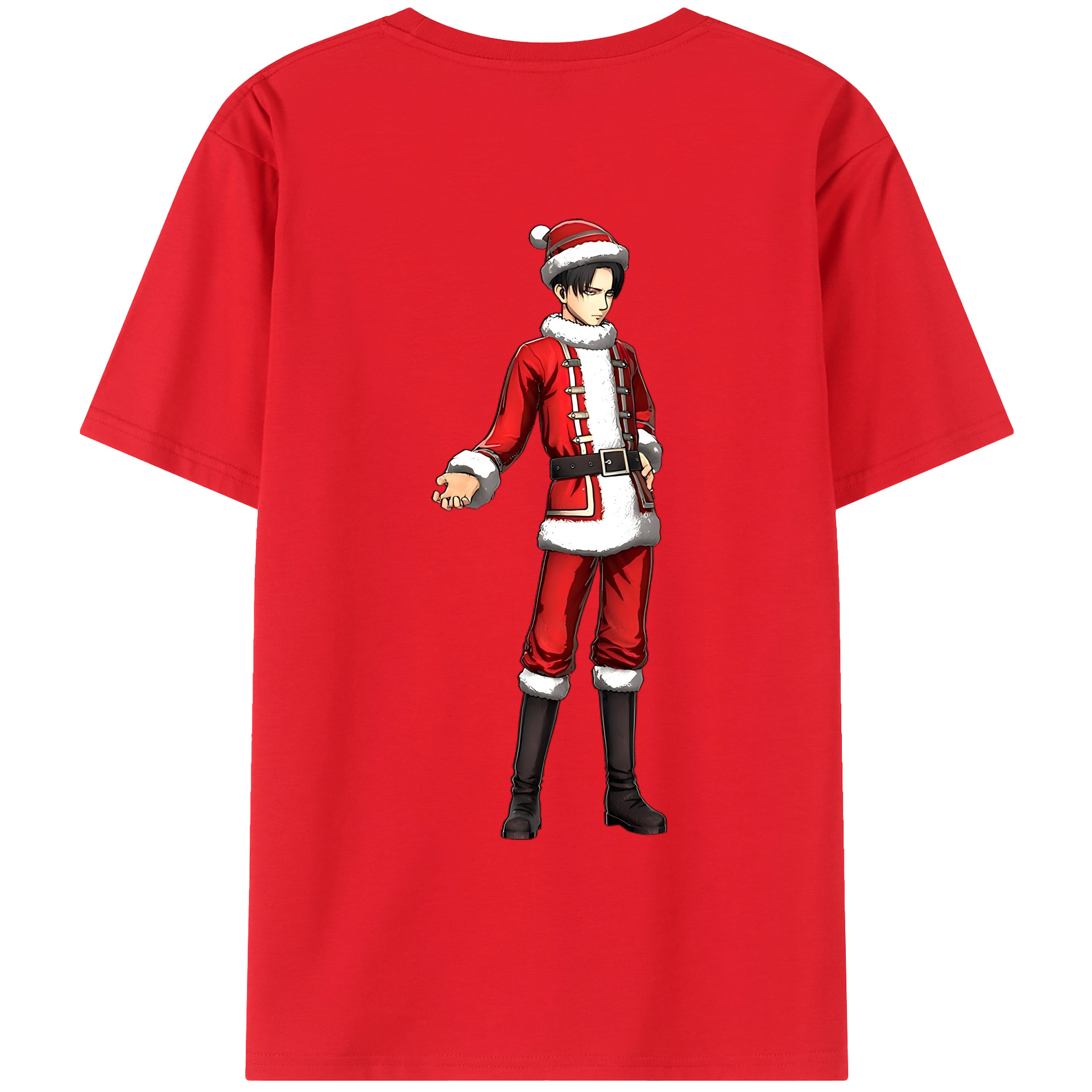 （画像用） 進撃の巨人 リヴァイ·アッカーマン Attack on Titan Levi Ackerman レディース半袖Tシャツ(バックプリント)