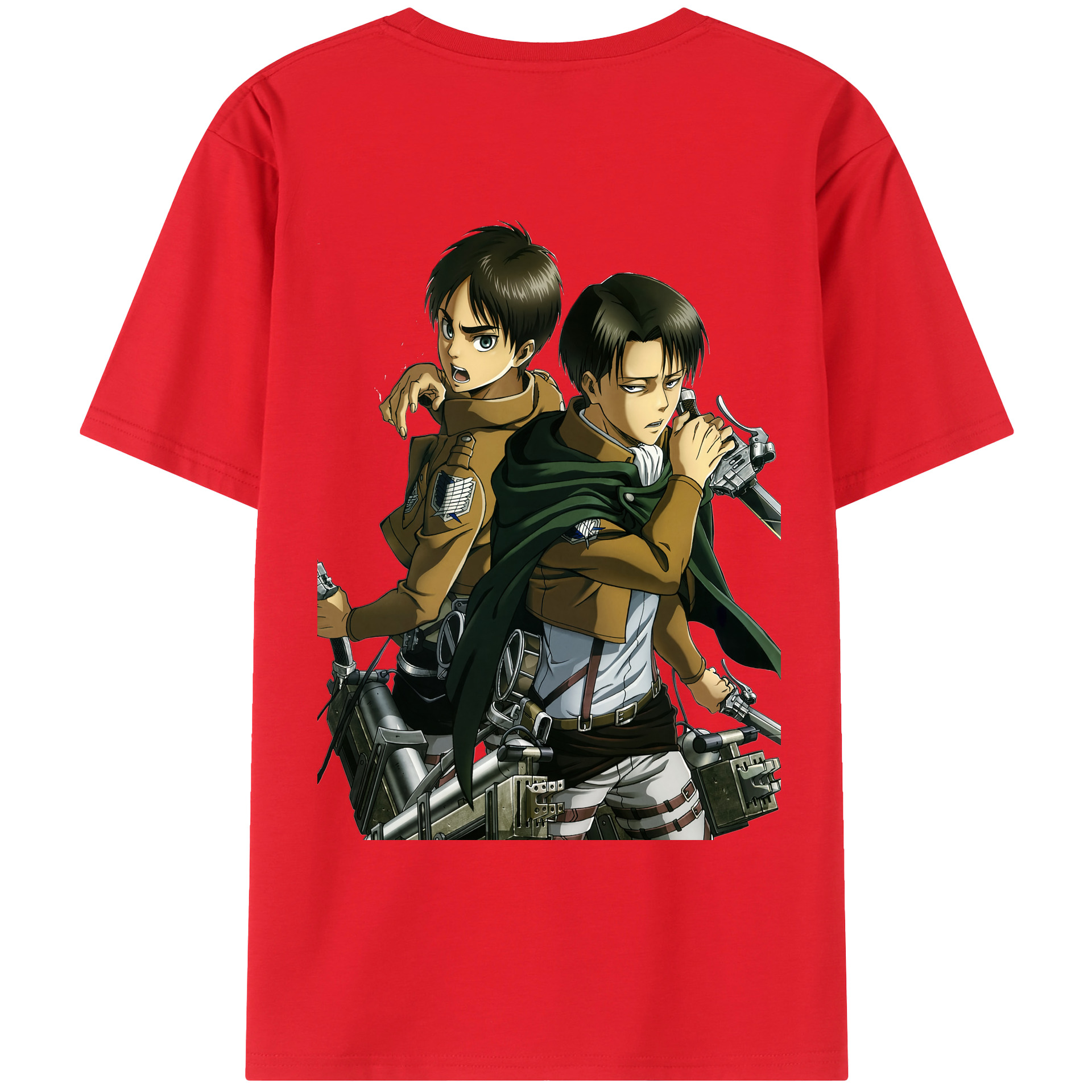 （画像用） 進撃の巨人 リヴァイ·アッカーマン Attack on Titan Levi Ackerman レディース半袖Tシャツ(バックプリント)