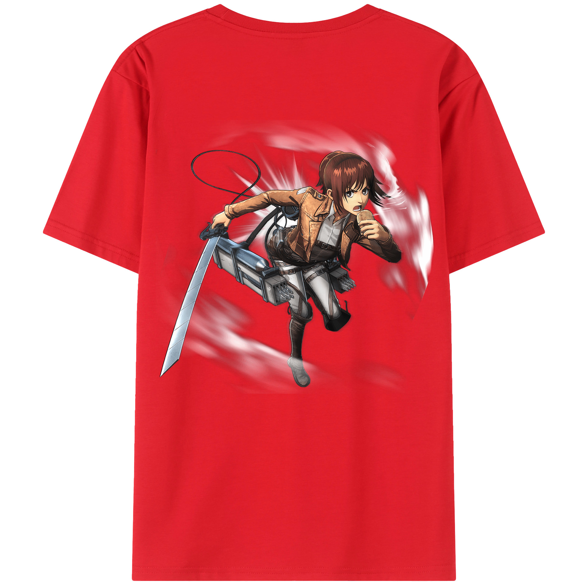 （画像用） 進撃の巨人 サシャ·ブラウス Attack on Titan Sasha Blaus レディース半袖Tシャツ(バックプリント)