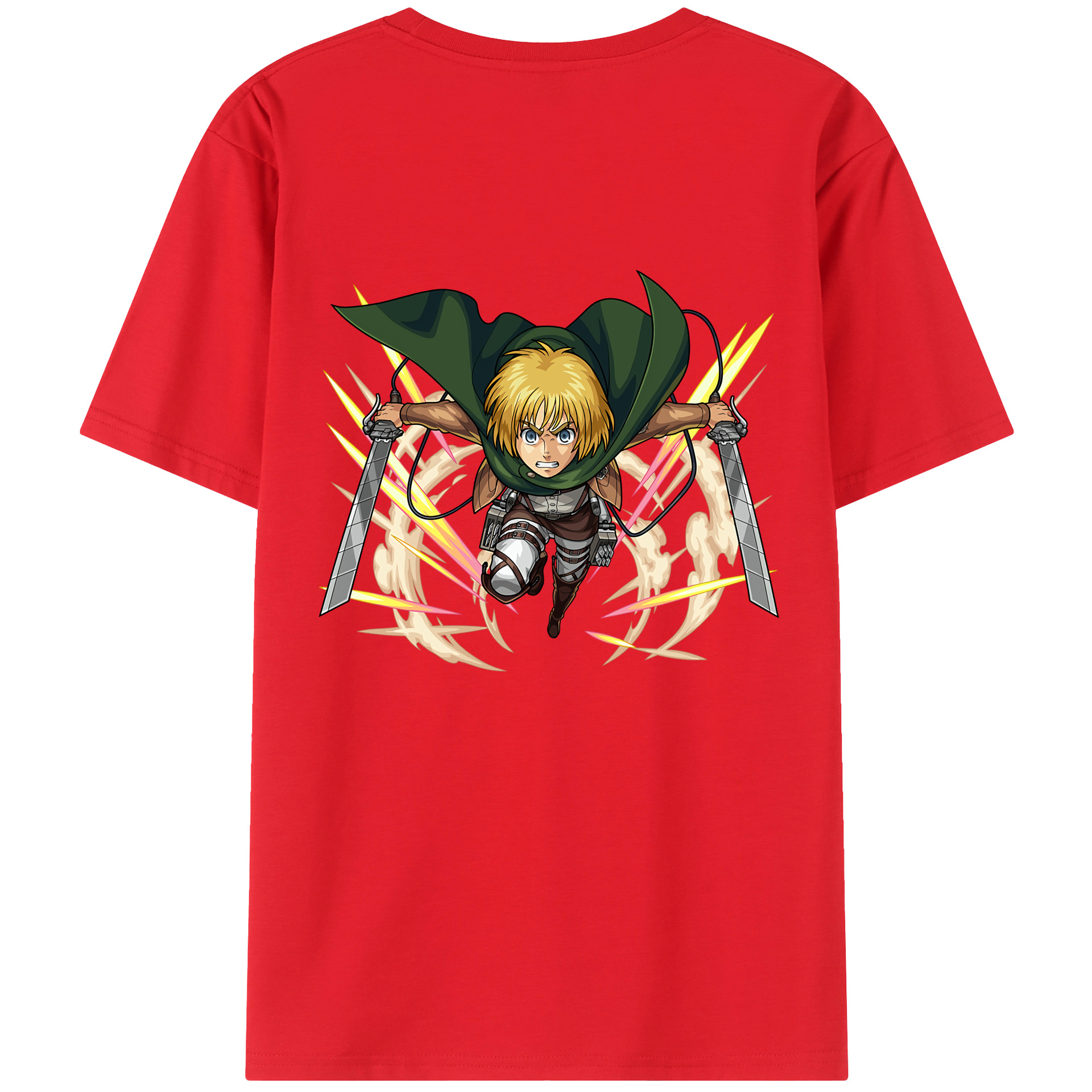 （画像用） 進撃の巨人 アルミン·アルレルト Attack on Titan Armin Arlert レディース半袖Tシャツ(バックプリント)