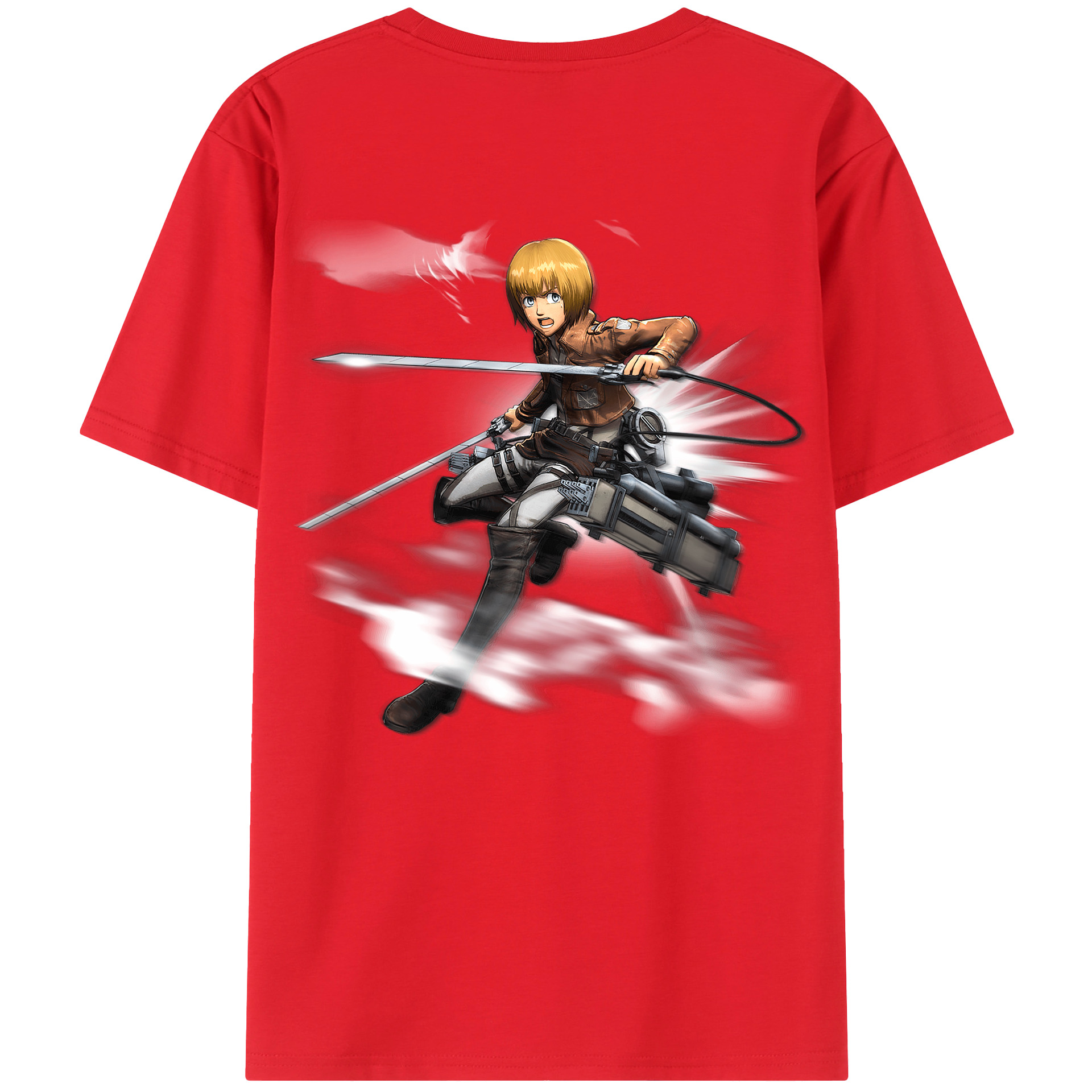 （画像用） 進撃の巨人 アルミン·アルレルト Attack on Titan Armin Arlert レディース半袖Tシャツ(バックプリント)