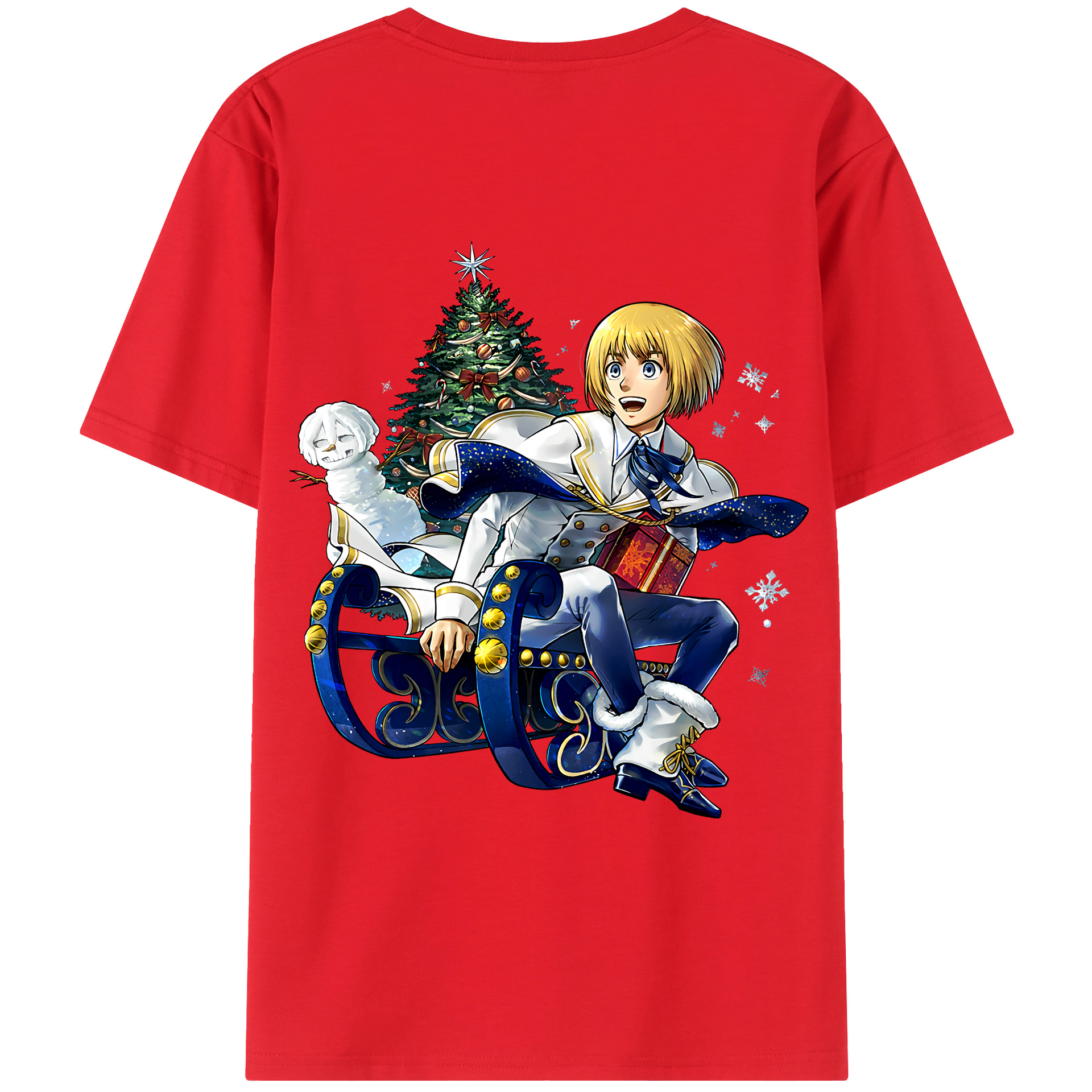 （画像用） 進撃の巨人 アルミン·アルレルト Attack on Titan Armin Arlert レディース半袖Tシャツ(バックプリント)