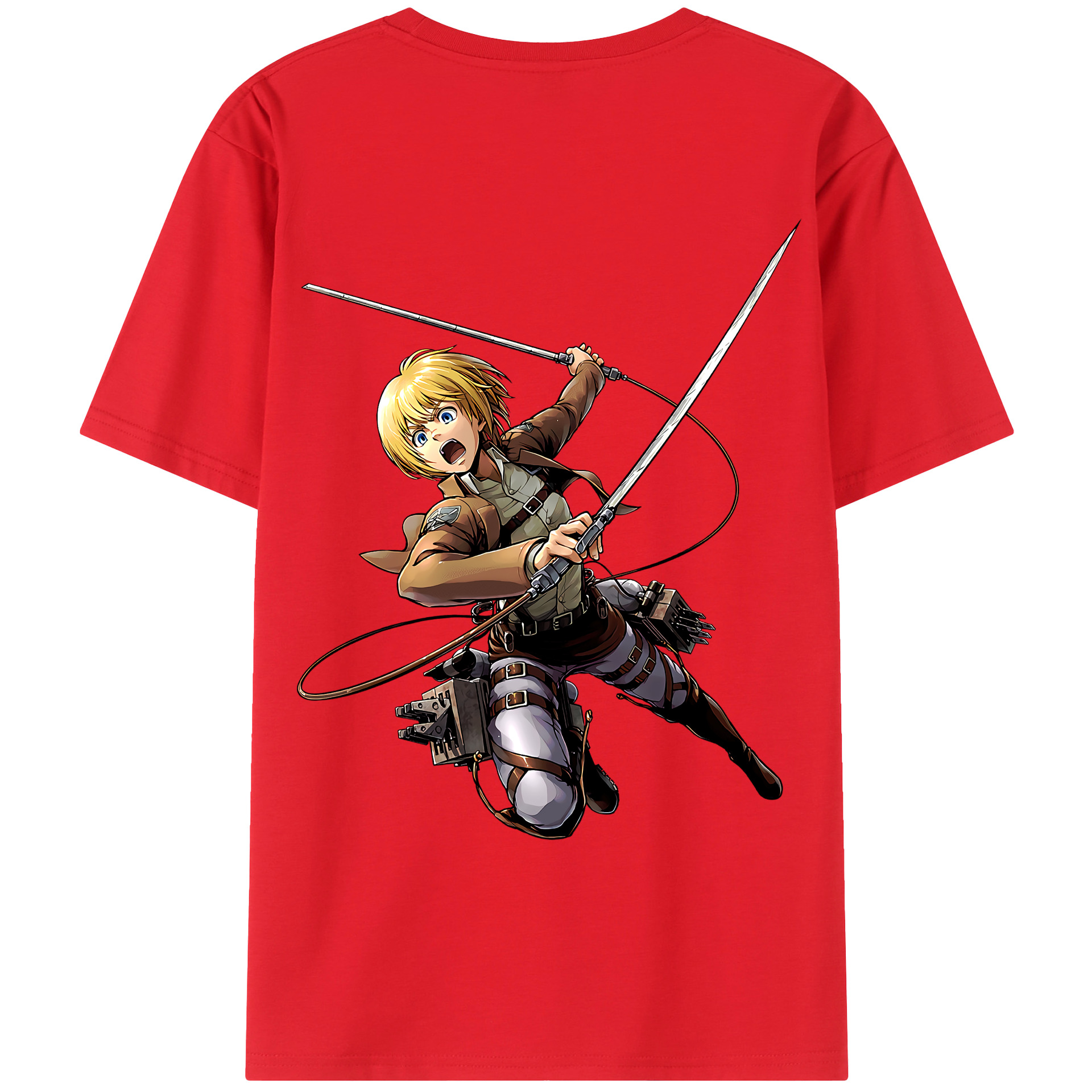 （画像用） 進撃の巨人 アルミン·アルレルト Attack on Titan Armin Arlert レディース半袖Tシャツ(バックプリント)