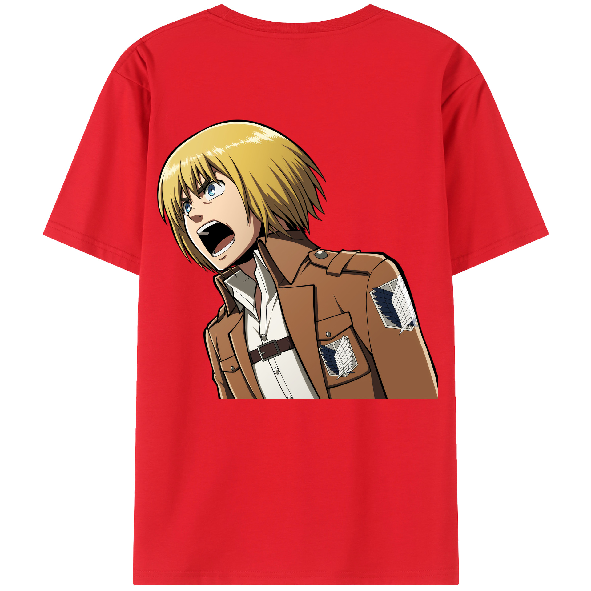 （画像用） 進撃の巨人 アルミン·アルレルト Attack on Titan Armin Arlert レディース半袖Tシャツ(バックプリント)