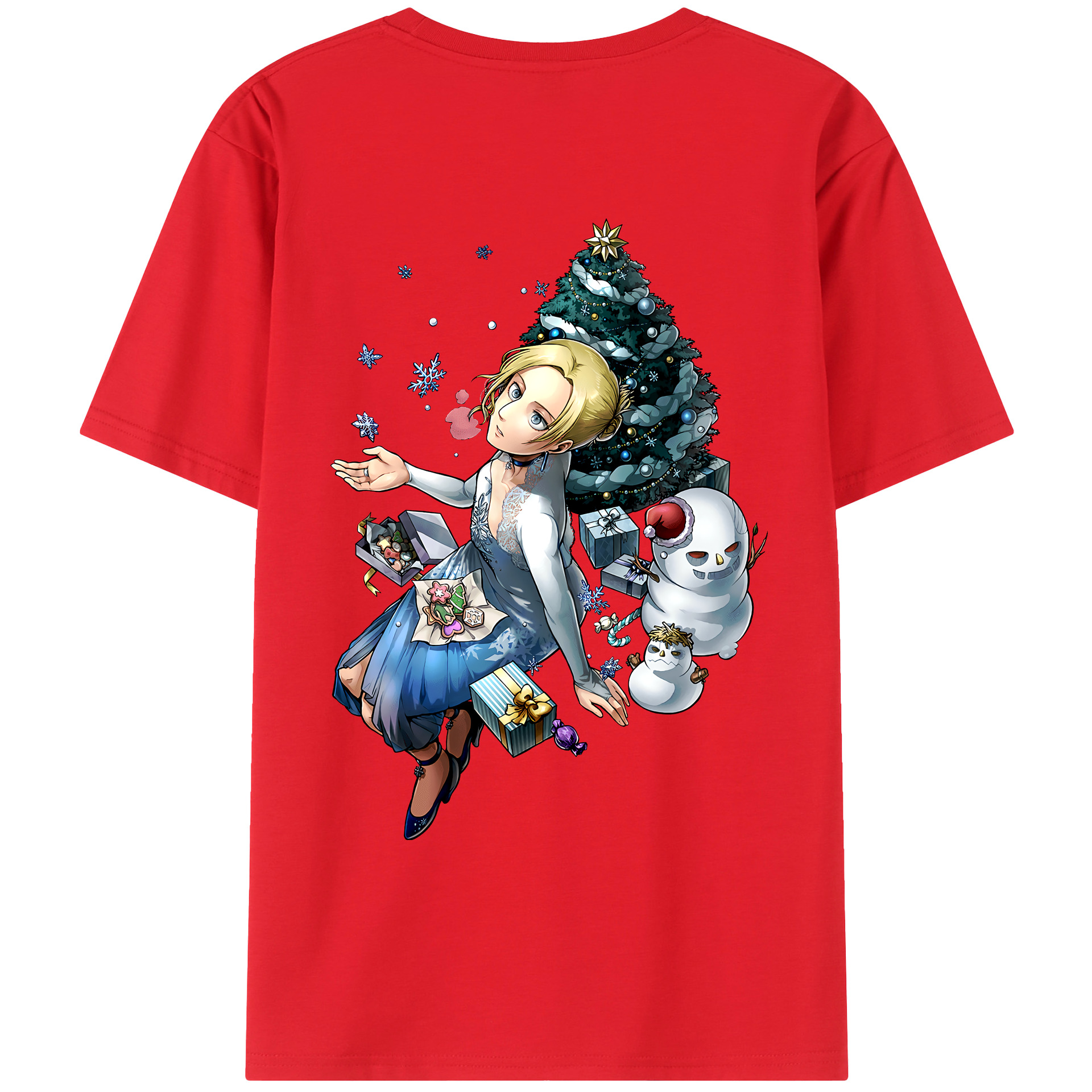 （画像用） 進撃の巨人 アニ・レオンハート Attack on Titan Annie Leonhart レディース半袖Tシャツ(バックプリント)