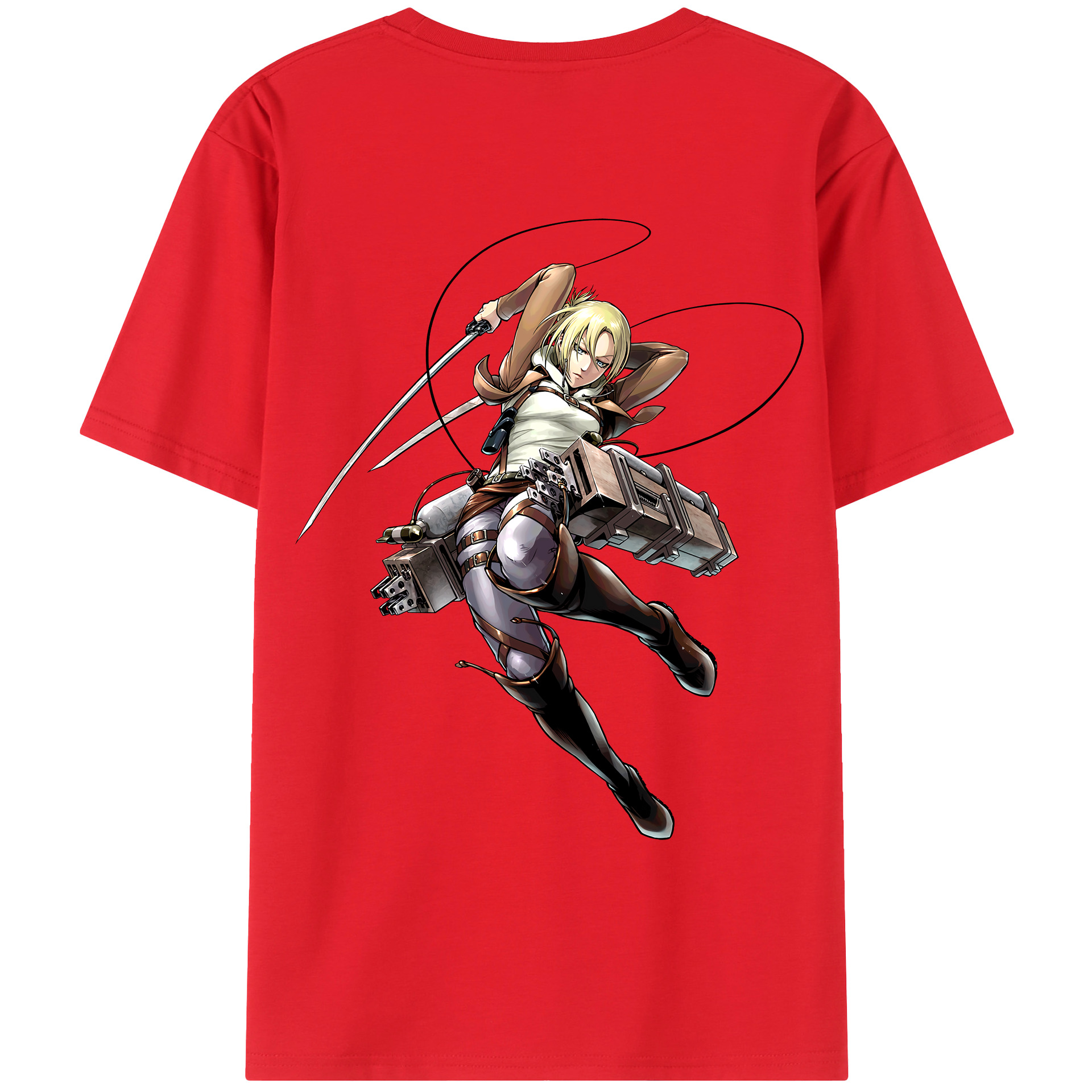 （画像用） 進撃の巨人 アニ・レオンハート Attack on Titan Annie Leonhart レディース半袖Tシャツ(バックプリント)