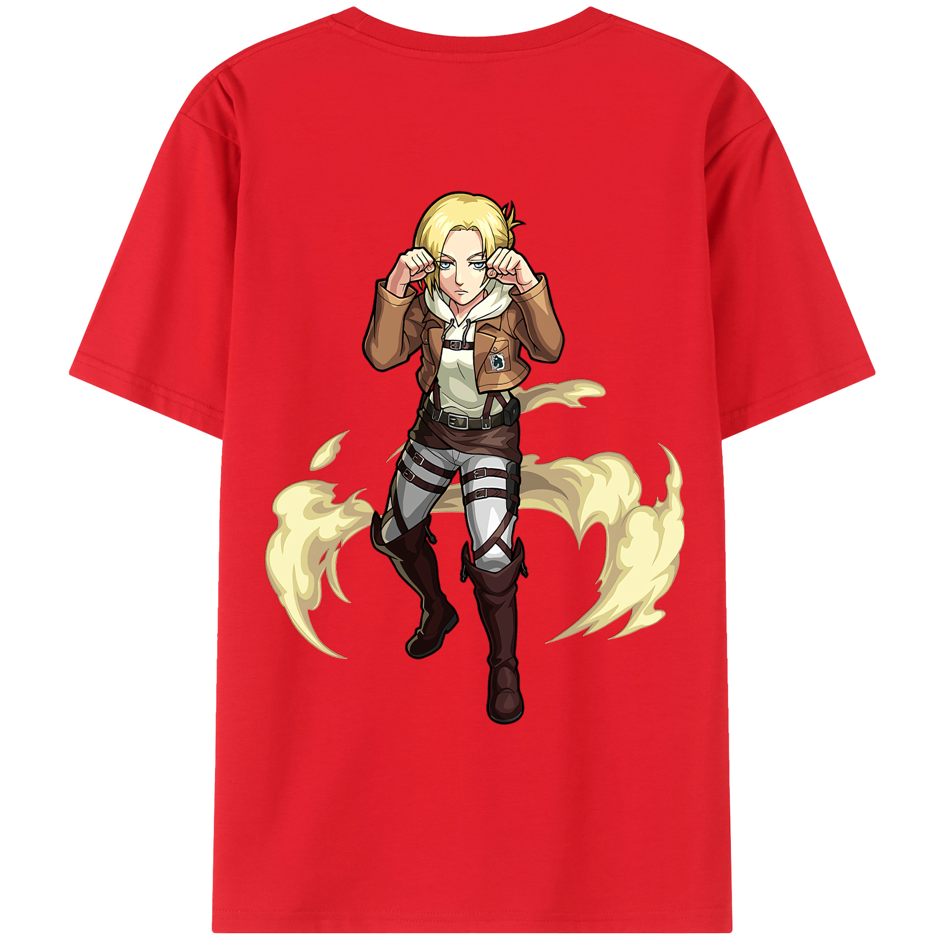 （画像用） 進撃の巨人 アニ・レオンハート Attack on Titan Annie Leonhart レディース半袖Tシャツ(バックプリント)