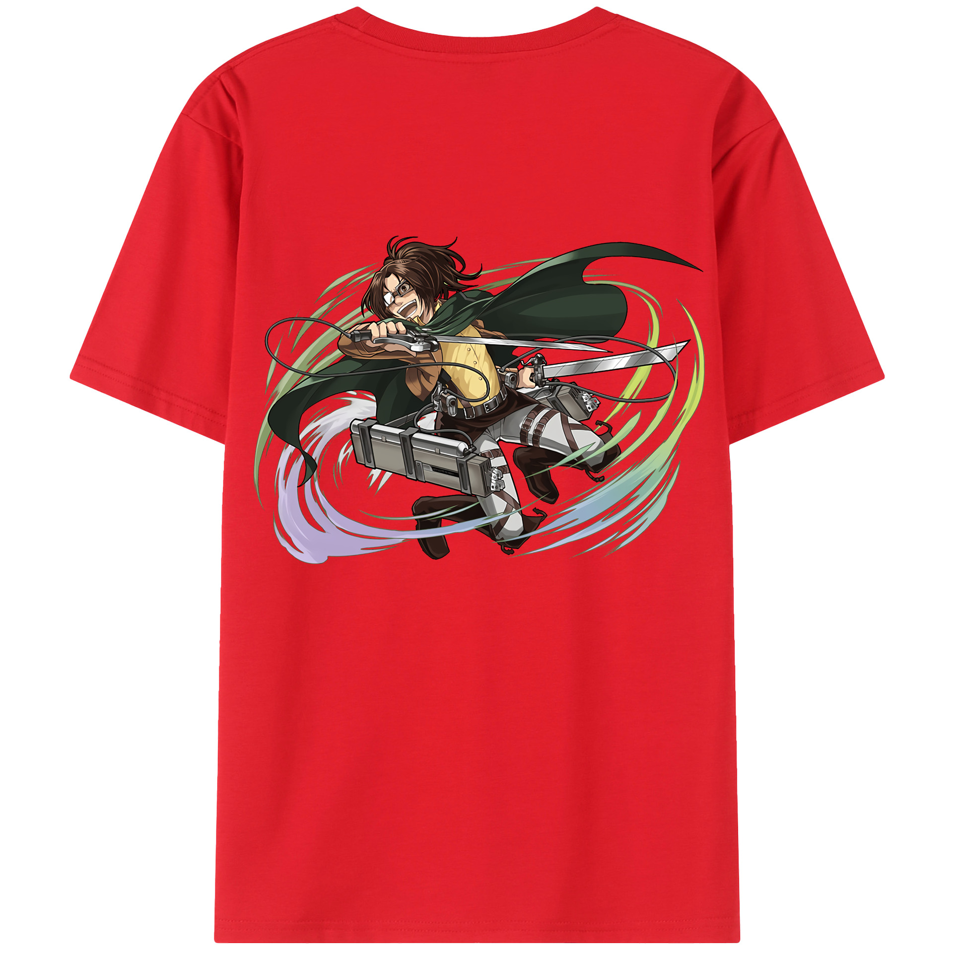 （画像用） 進撃の巨人 ハンジ·ゾエ Attack on Titan Hanji Zoe レディース半袖Tシャツ(バックプリント)