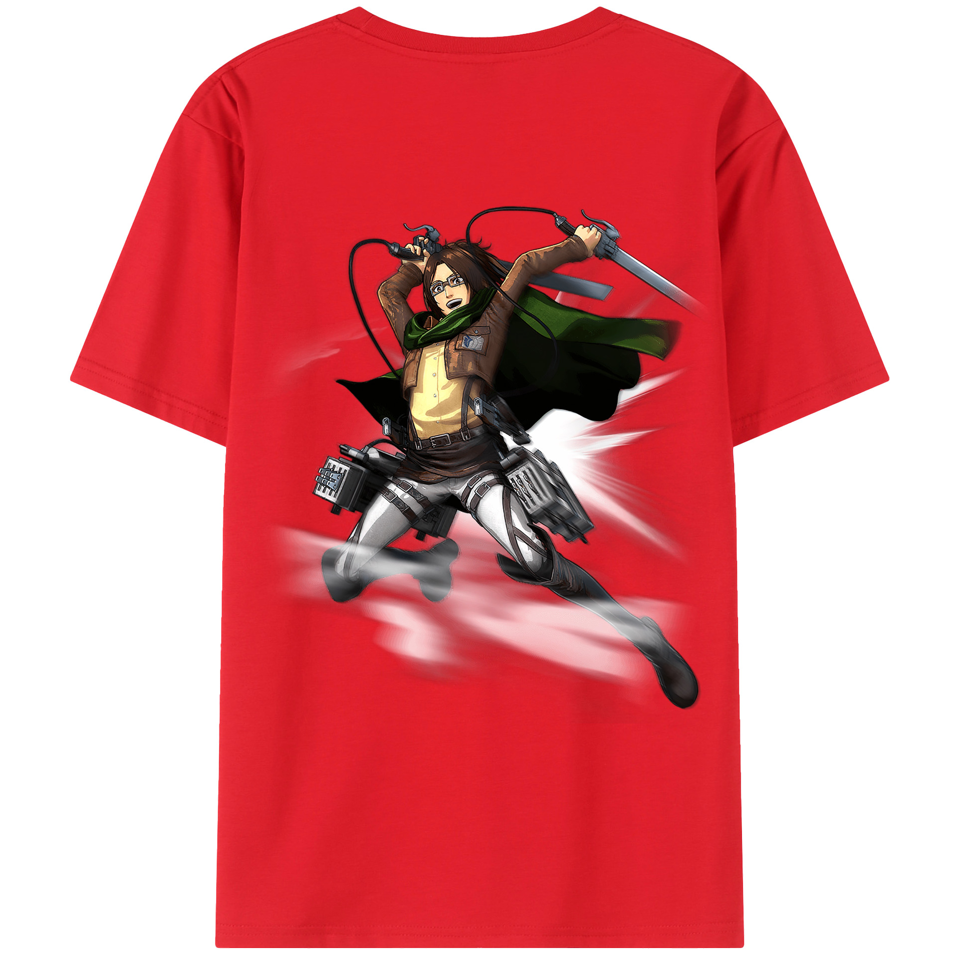 （画像用） 進撃の巨人 ハンジ·ゾエ Attack on Titan Hanji Zoe レディース半袖Tシャツ(バックプリント)