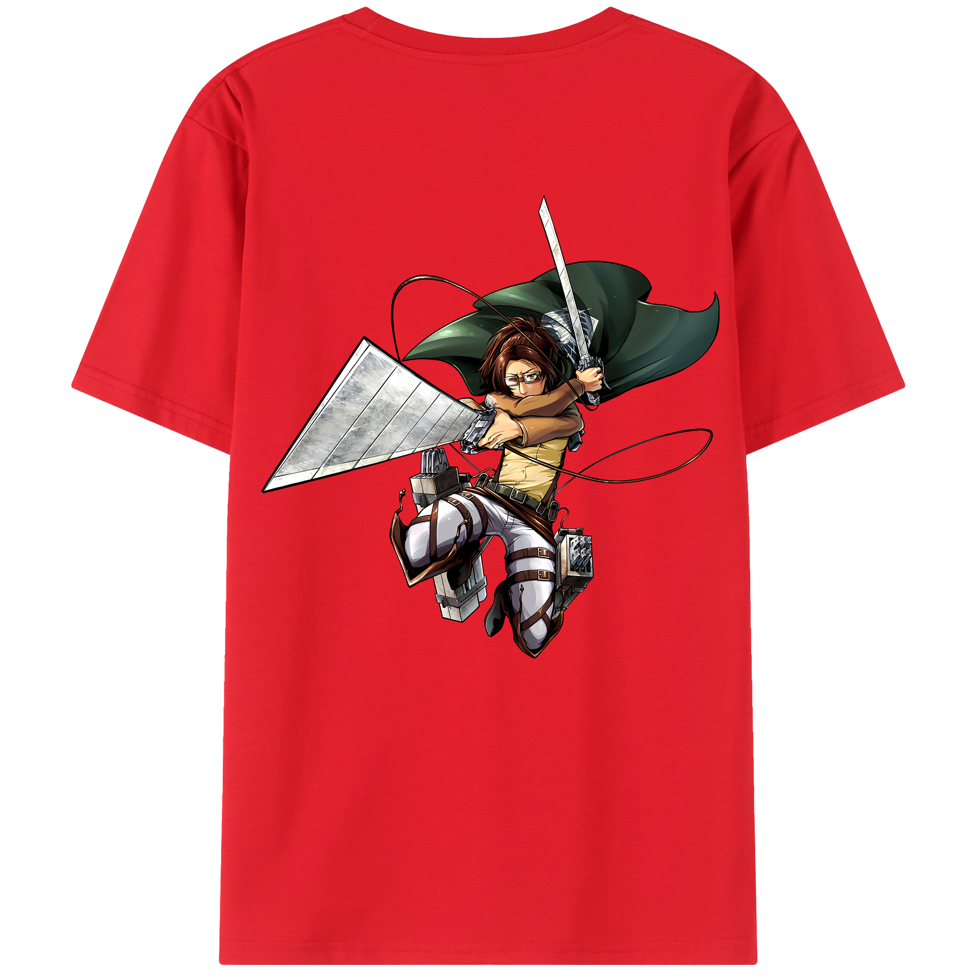 （画像用） 進撃の巨人 ハンジ·ゾエ Attack on Titan Hanji Zoe レディース半袖Tシャツ(バックプリント)