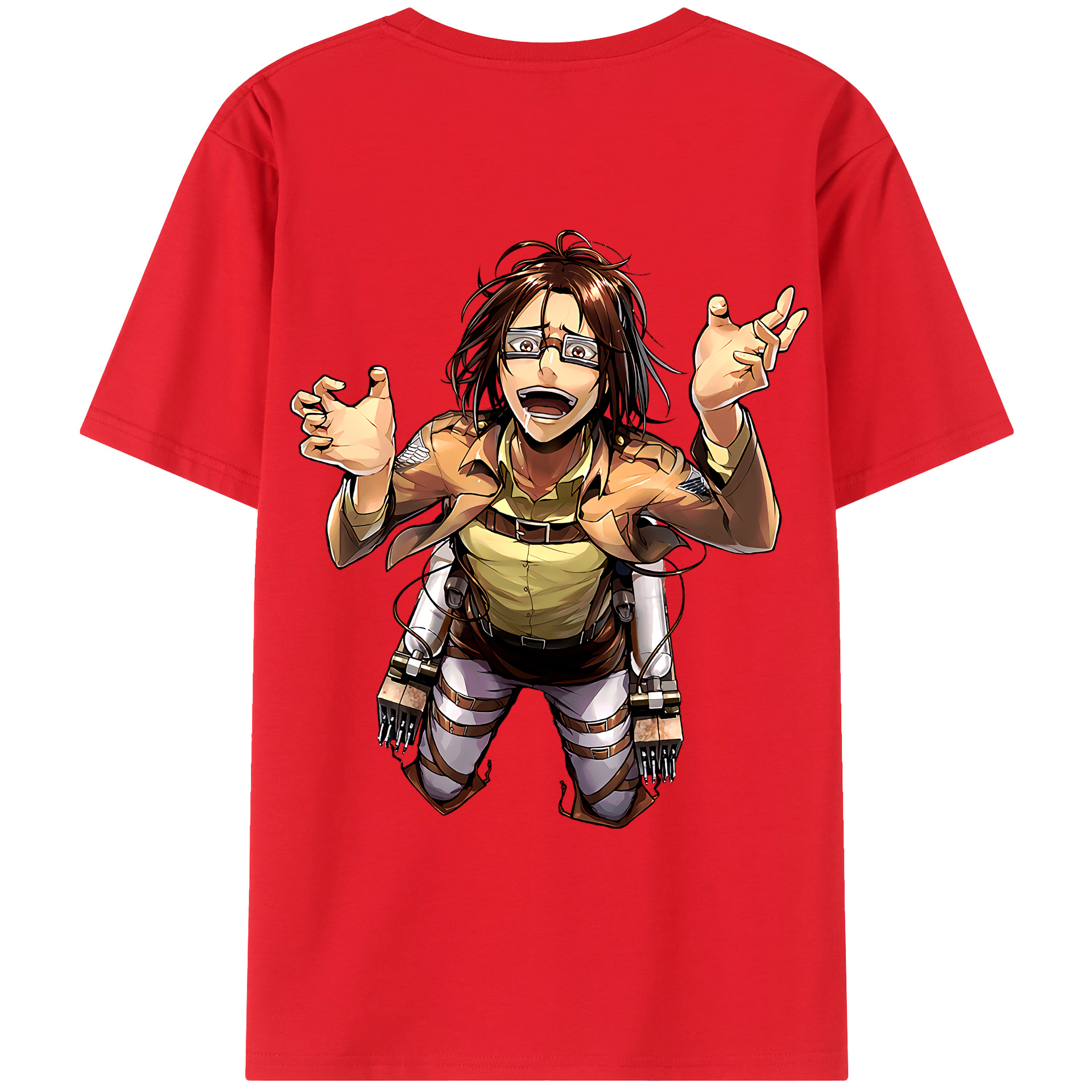 （画像用） 進撃の巨人 ハンジ·ゾエ Attack on Titan Hanji Zoe レディース半袖Tシャツ(バックプリント)