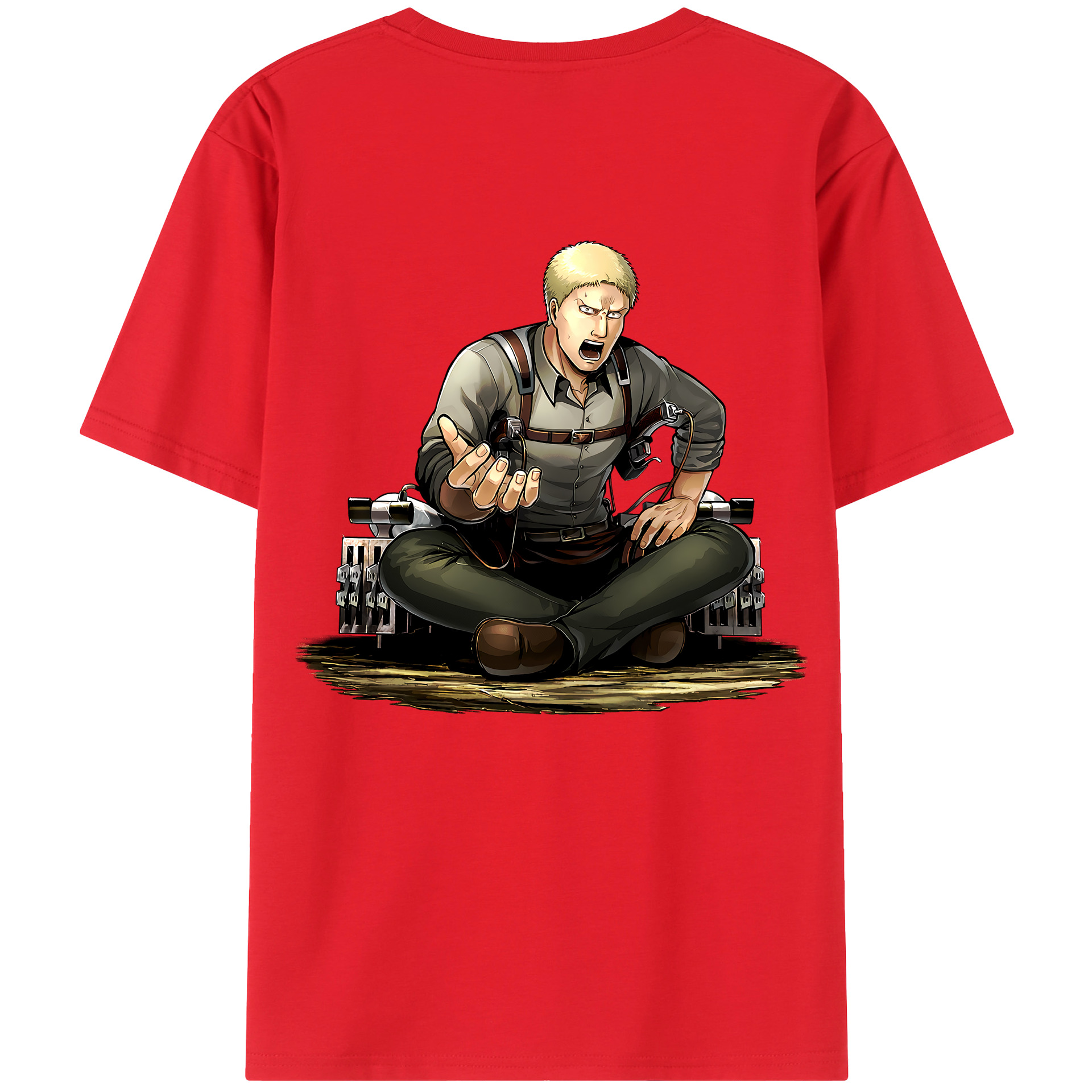 （画像用） 進撃の巨人 ライナー・ブラウン Attack on Titan Reiner Braun レディース半袖Tシャツ(バックプリント)