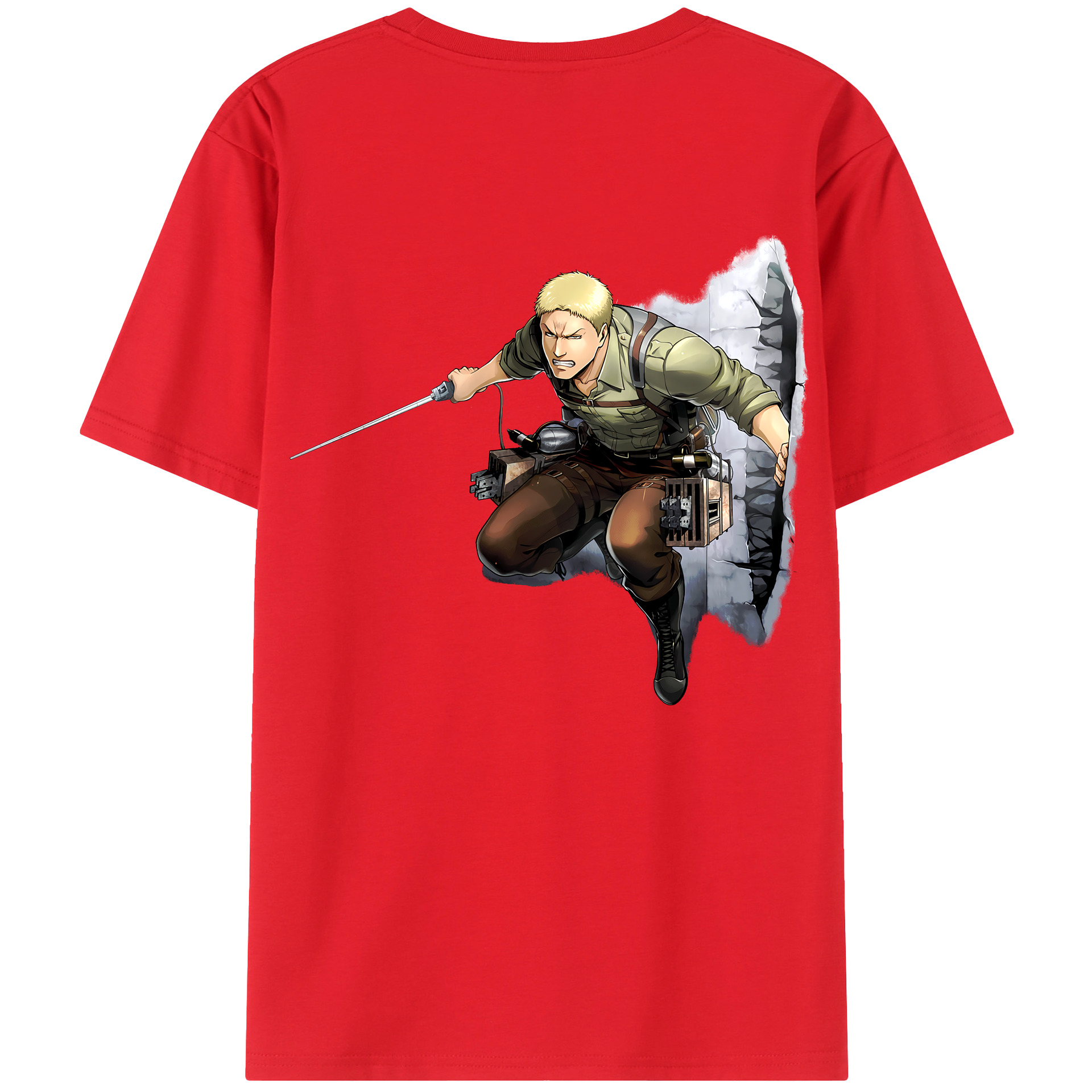 （画像用） 進撃の巨人 ライナー・ブラウン Attack on Titan Reiner Braun レディース半袖Tシャツ(バックプリント)