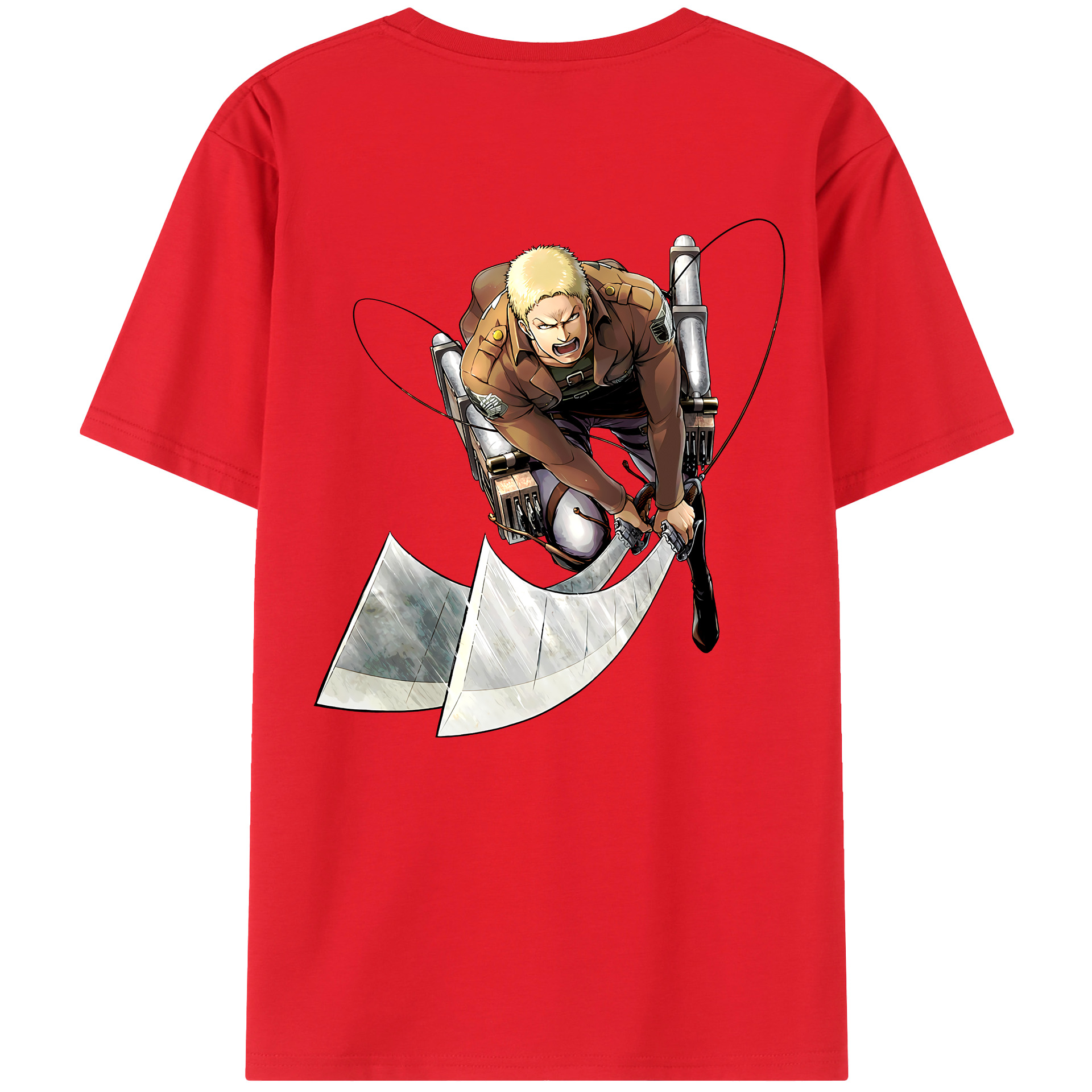 （画像用） 進撃の巨人 ライナー・ブラウン Attack on Titan Reiner Braun レディース半袖Tシャツ(バックプリント)