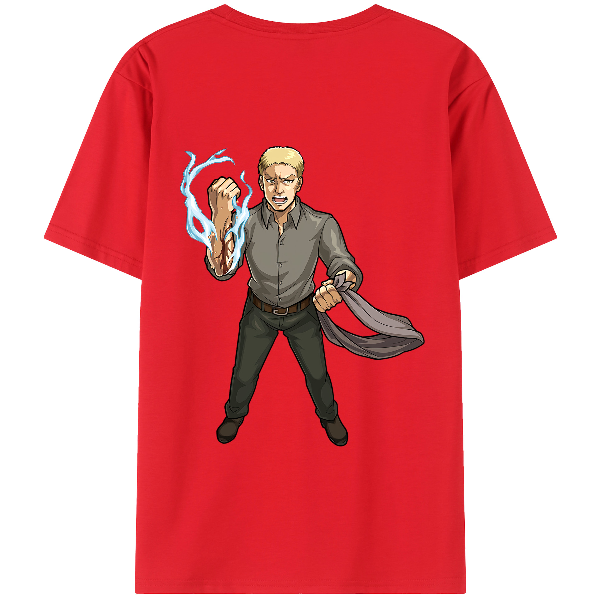 （画像用） 進撃の巨人 ライナー・ブラウン Attack on Titan Reiner Braun レディース半袖Tシャツ(バックプリント)