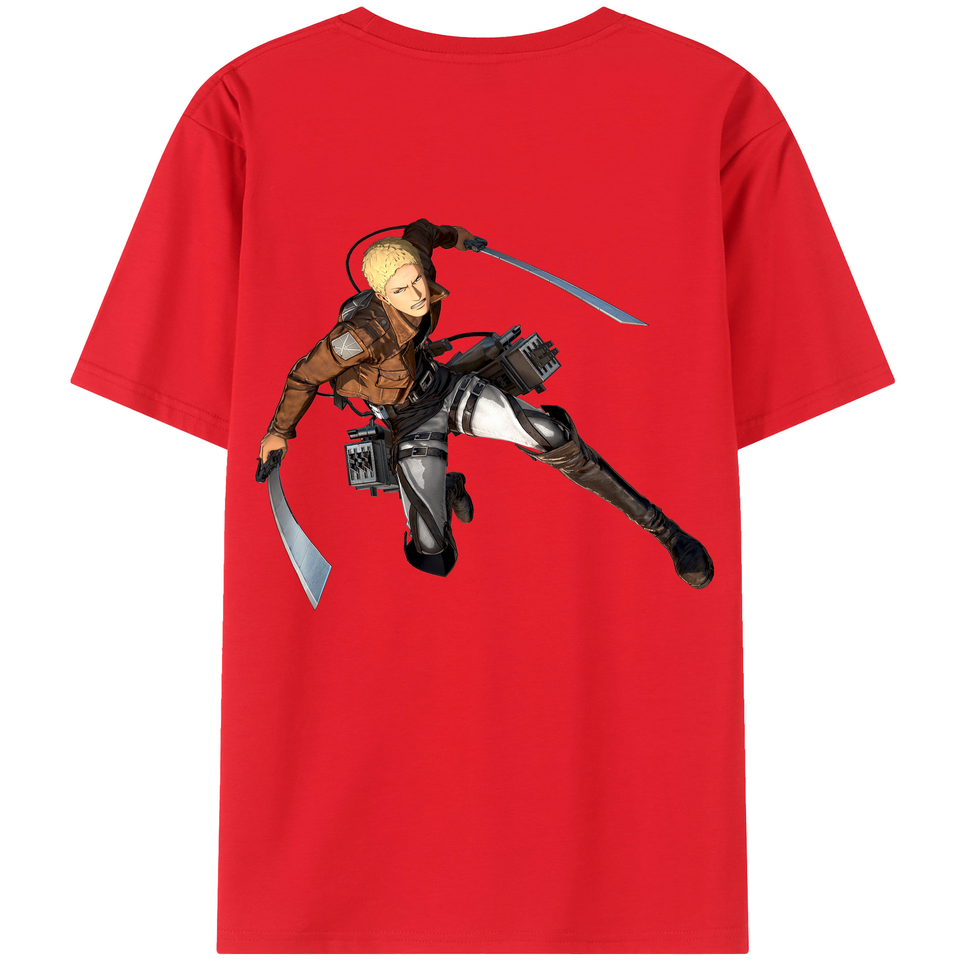 （画像用） 進撃の巨人 ライナー・ブラウン Attack on Titan Reiner Braun レディース半袖Tシャツ(バックプリント)