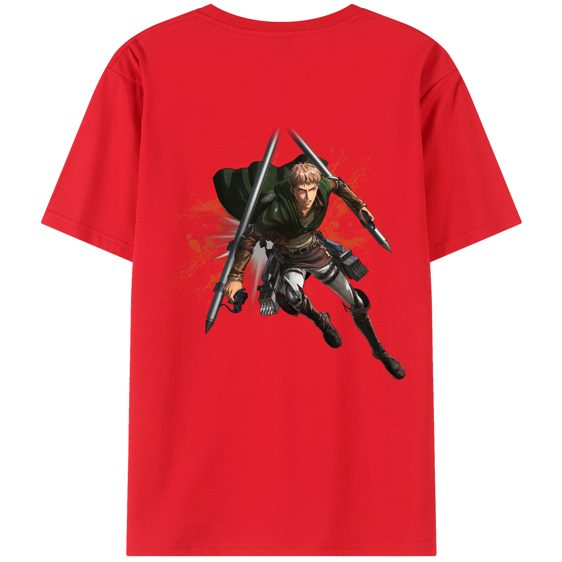 （画像用） 進撃の巨人 ジャン・キルシュタイン Attack on Titan Jean Kirstein レディース半袖Tシャツ(バックプリント)