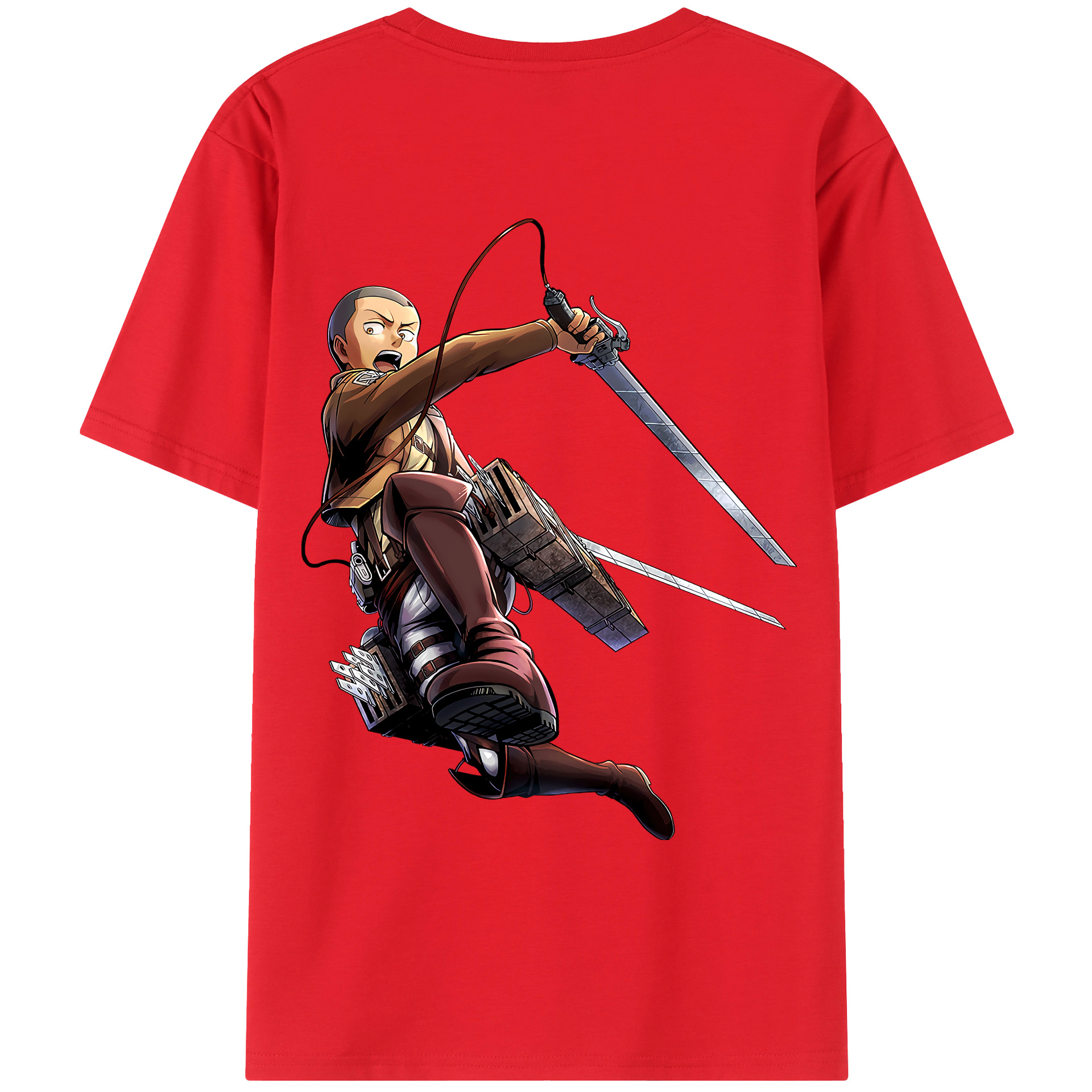 （画像用） 進撃の巨人 コニー·スプリンガー Attack on Titan Connie Springer レディース半袖Tシャツ(バックプリント)