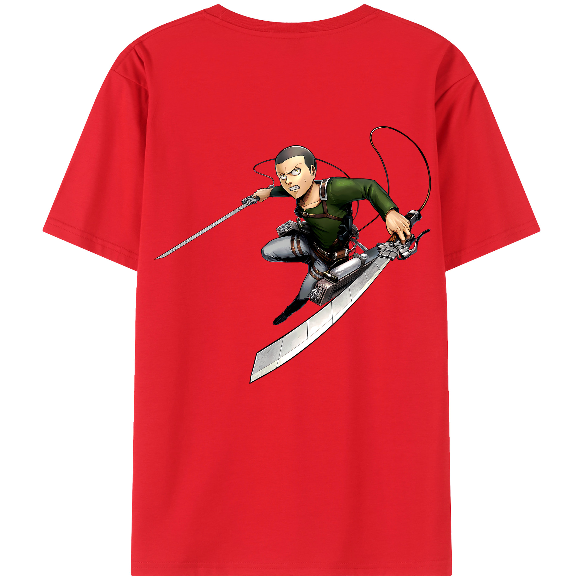 （画像用） 進撃の巨人 コニー·スプリンガー Attack on Titan Connie Springer レディース半袖Tシャツ(バックプリント)