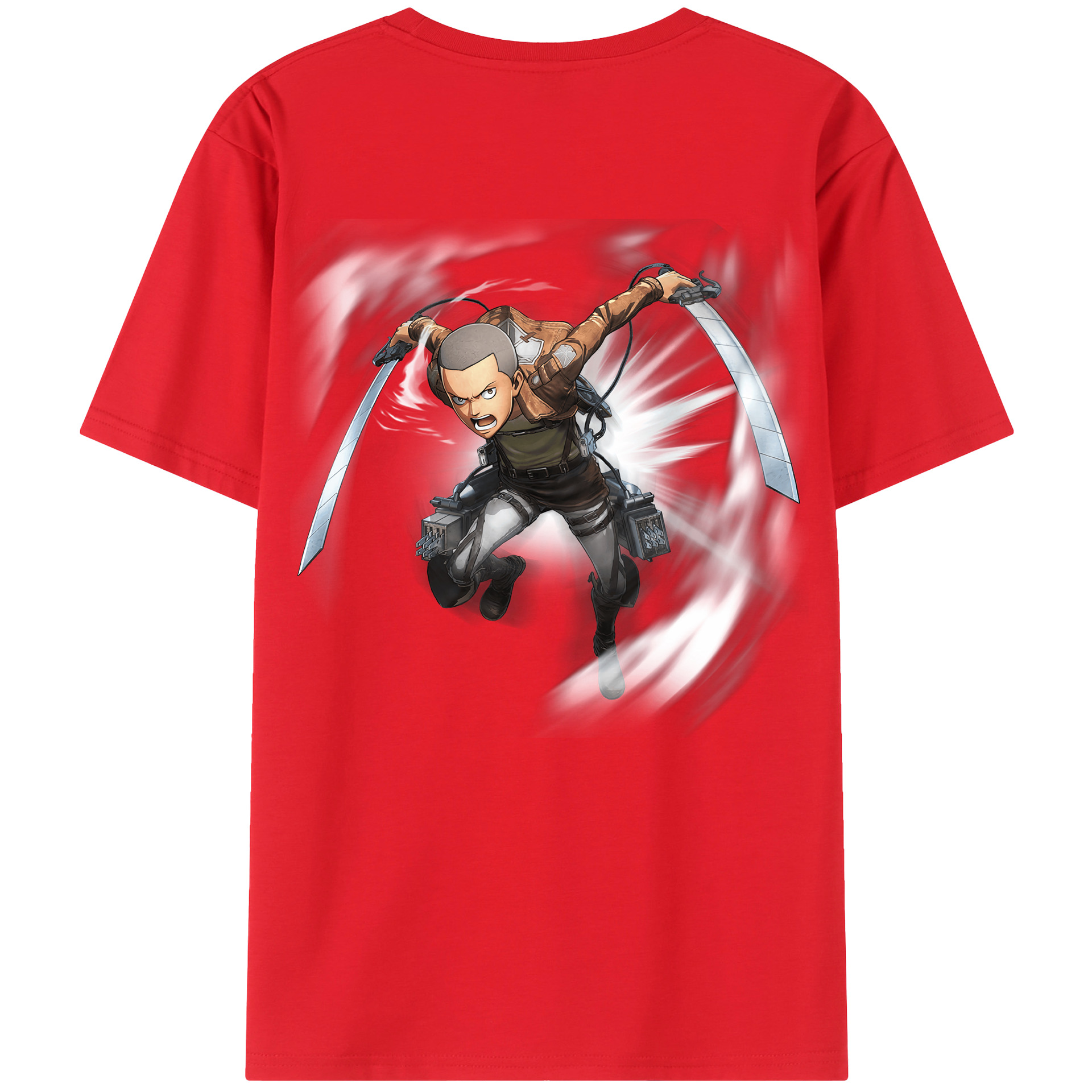 （画像用） 進撃の巨人 コニー·スプリンガー Attack on Titan Connie Springer レディース半袖Tシャツ(バックプリント)