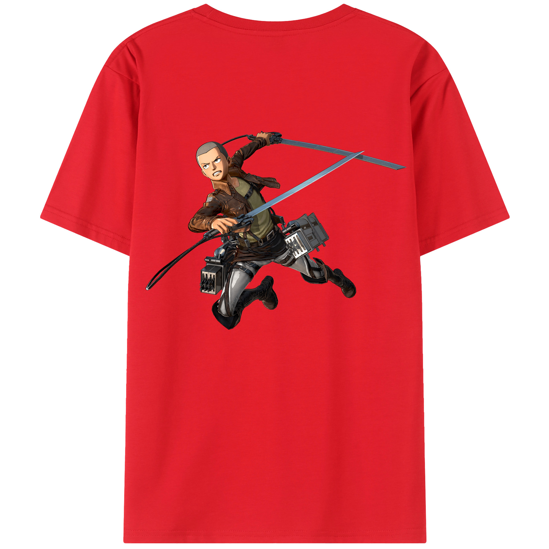 （画像用） 進撃の巨人 コニー·スプリンガー Attack on Titan Connie Springer レディース半袖Tシャツ(バックプリント)