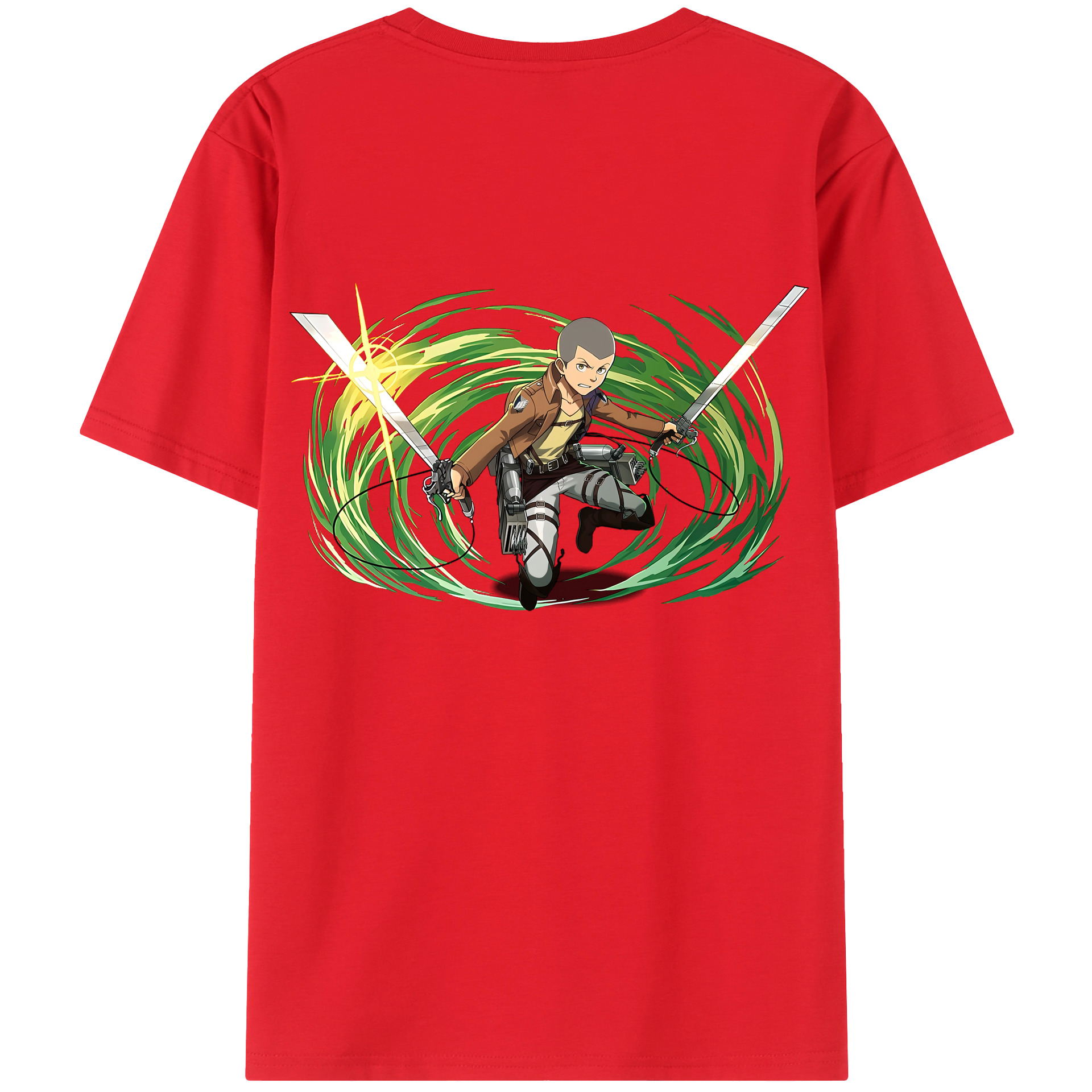 （画像用） 進撃の巨人 コニー·スプリンガー Attack on Titan Connie Springer レディース半袖Tシャツ(バックプリント)