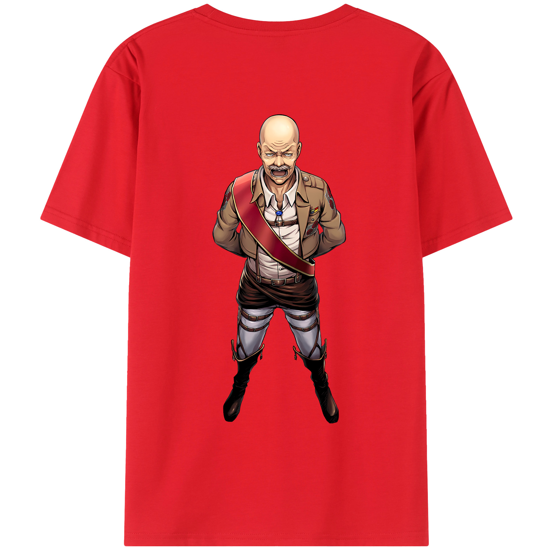（画像用） 進撃の巨人 ドット·ピクシス Attack on Titan Dot Pixis レディース半袖Tシャツ(バックプリント)