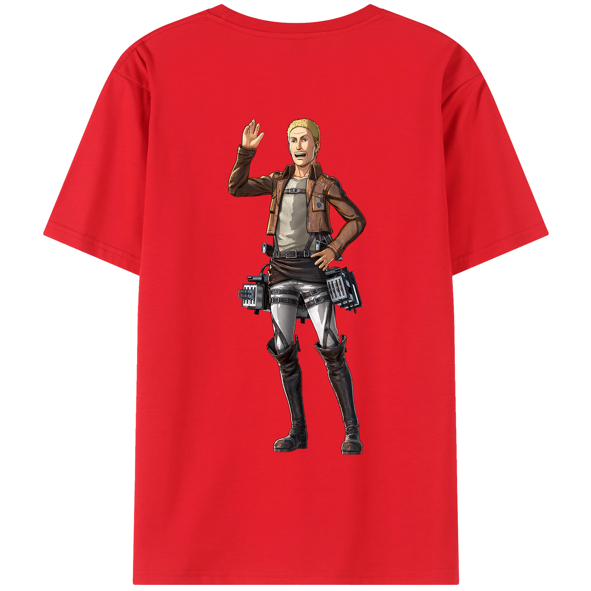 （画像用） 進撃の巨人 ハンネス Attack on Titan Hannes レディース半袖Tシャツ(バックプリント)
