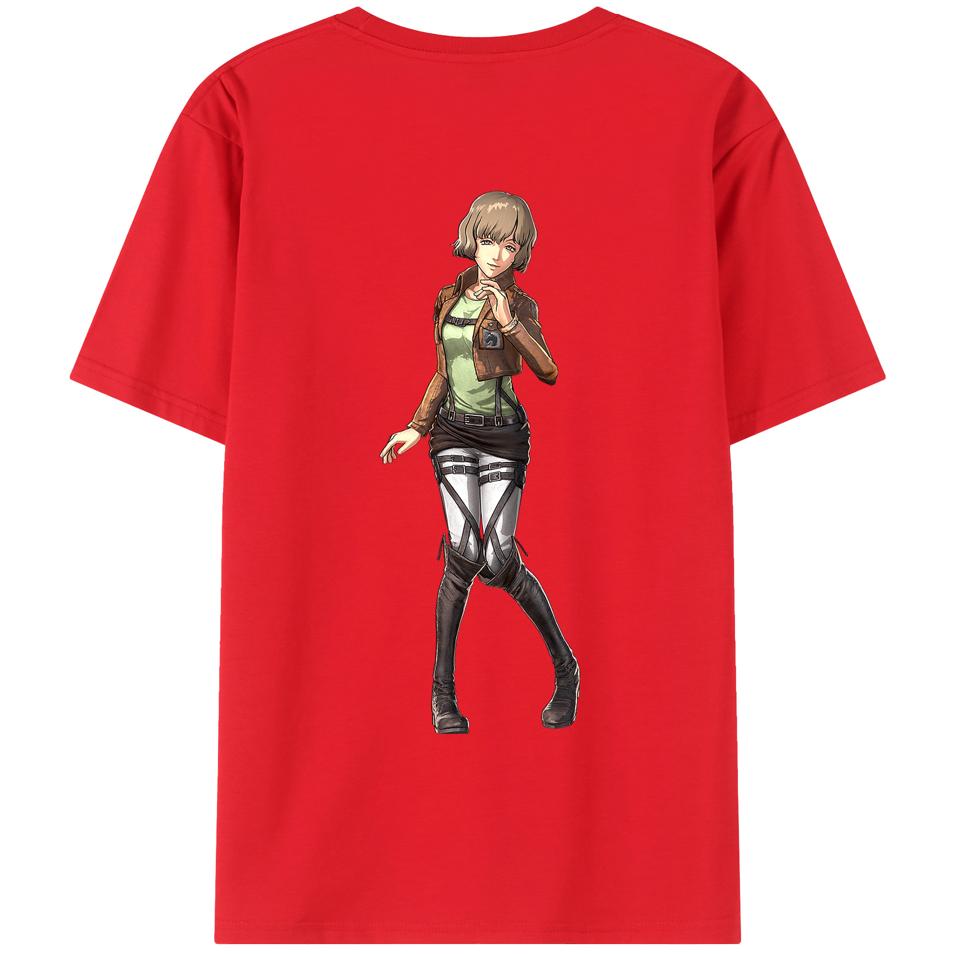 （画像用） 進撃の巨人 ヒツチ Attack on Titan Hitch レディース半袖Tシャツ(バックプリント)
