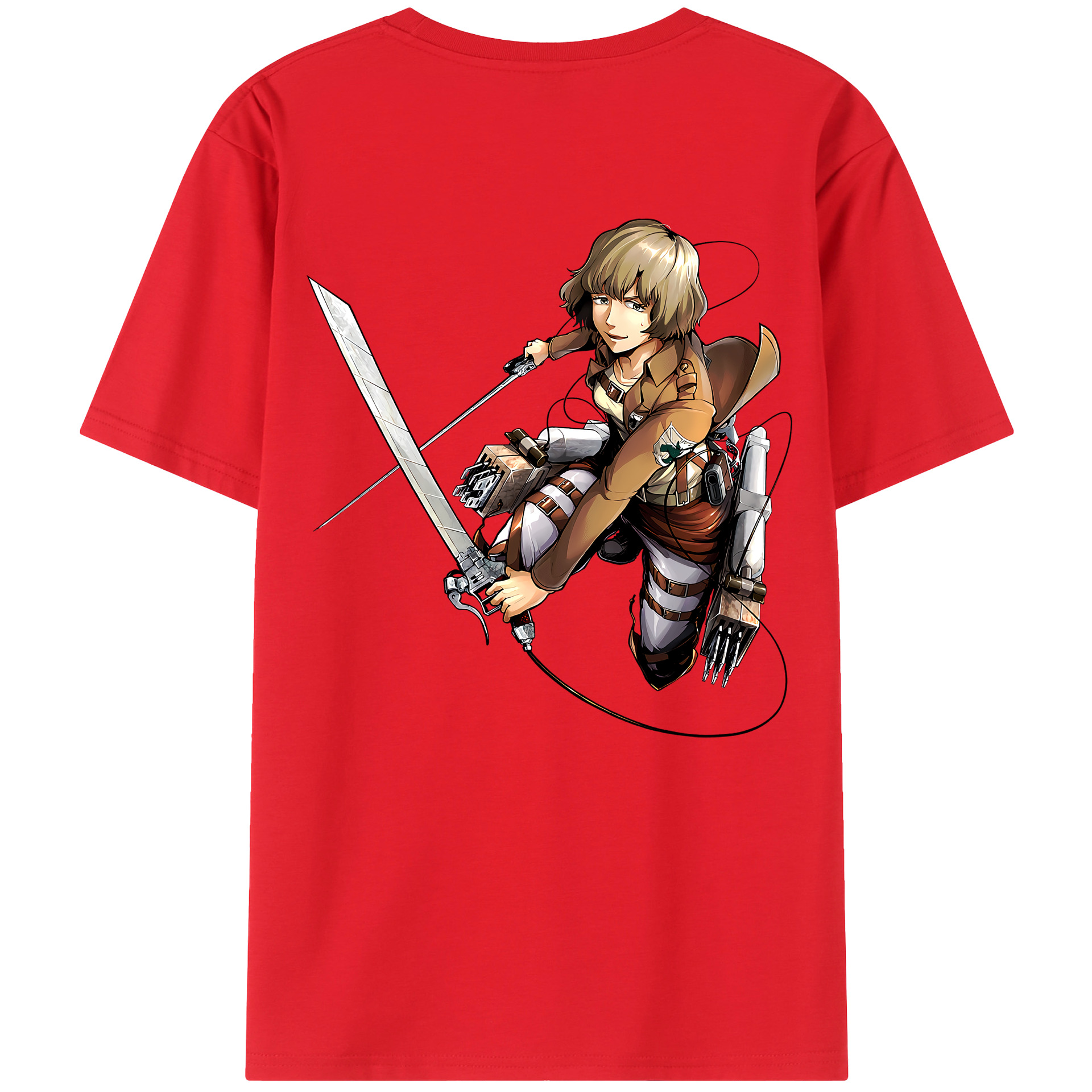 （画像用） 進撃の巨人 ヒツチ Attack on Titan Hitch レディース半袖Tシャツ(バックプリント)