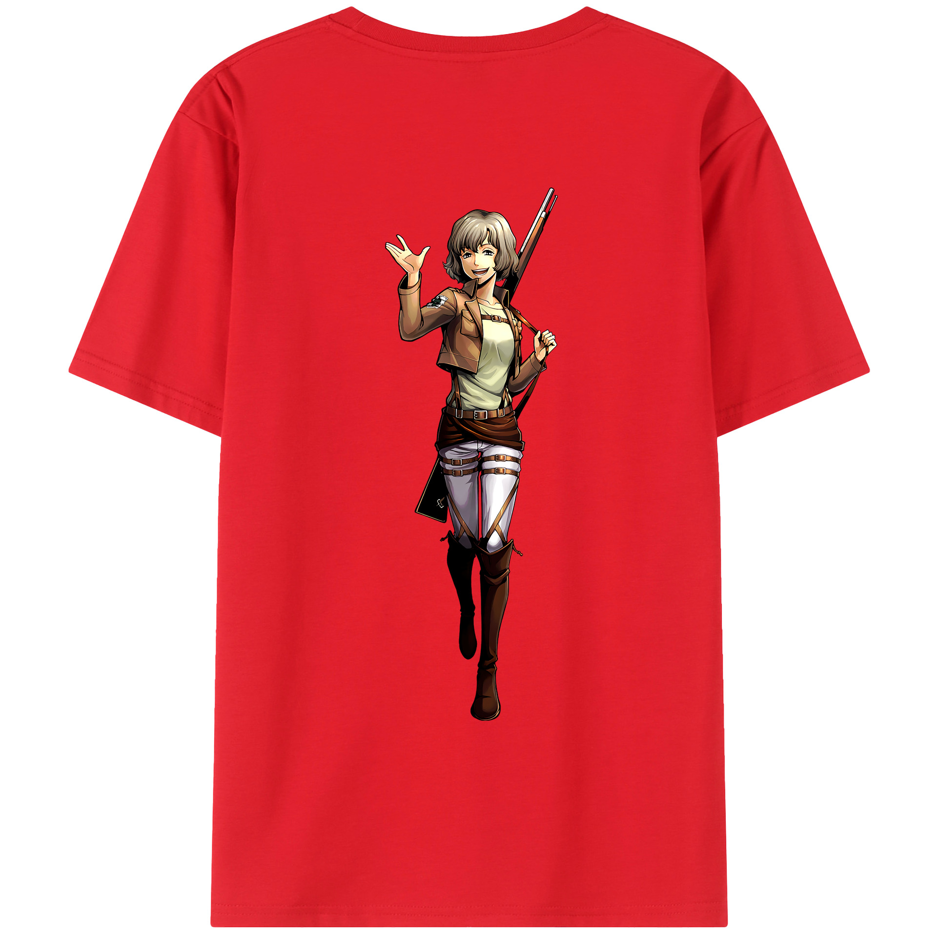 （画像用） 進撃の巨人 ヒツチ Attack on Titan Hitch レディース半袖Tシャツ(バックプリント)