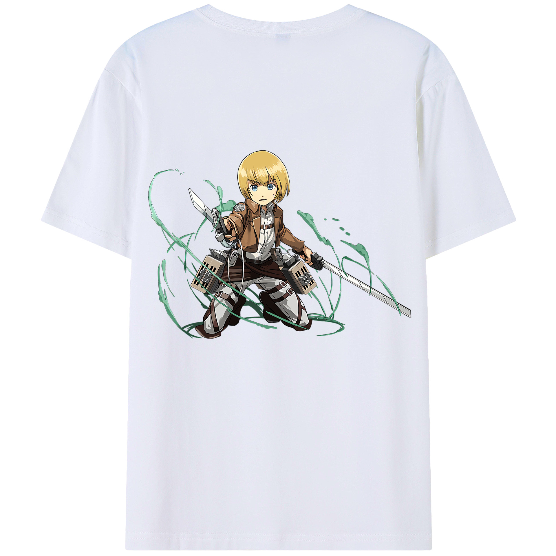 （画像用） 進撃の巨人 アルミン·アルレルト Attack on Titan Armin Arlert レディース半袖Tシャツ(バックプリント)