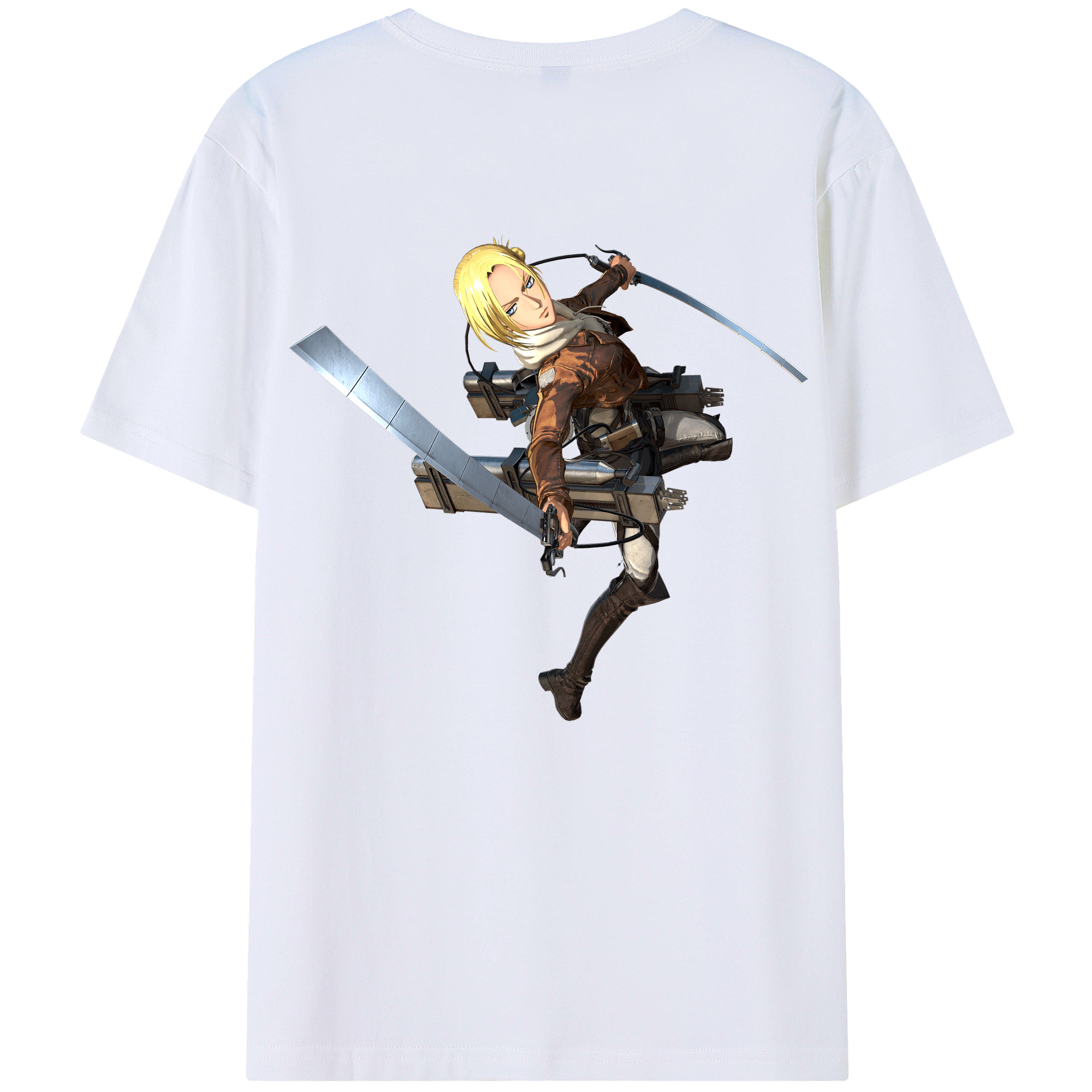 （画像用） 進撃の巨人 アニ・レオンハート Attack on Titan Annie Leonhart レディース半袖Tシャツ(バックプリント)