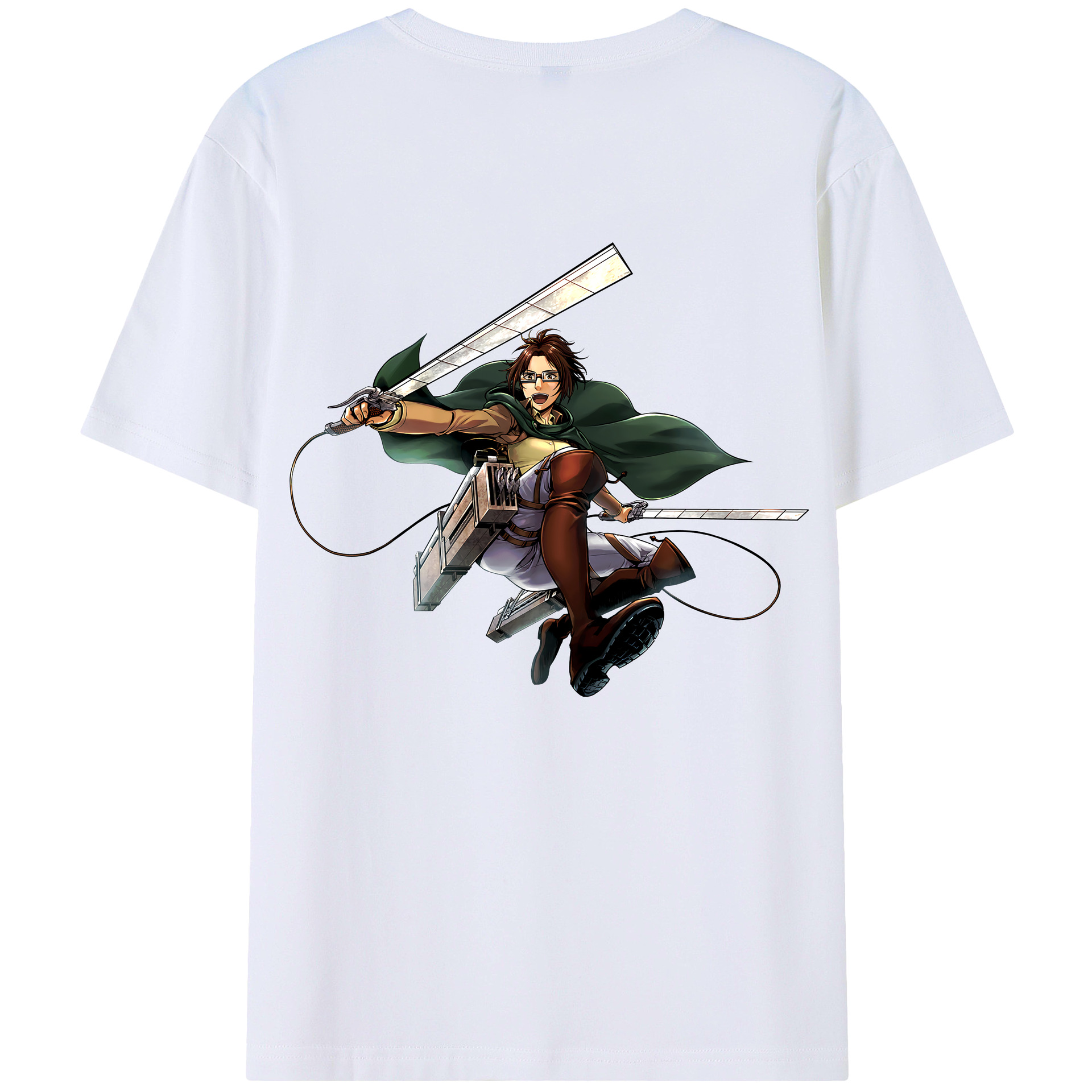 （画像用） 進撃の巨人 ハンジ·ゾエ Attack on Titan Hanji Zoe レディース半袖Tシャツ(バックプリント)