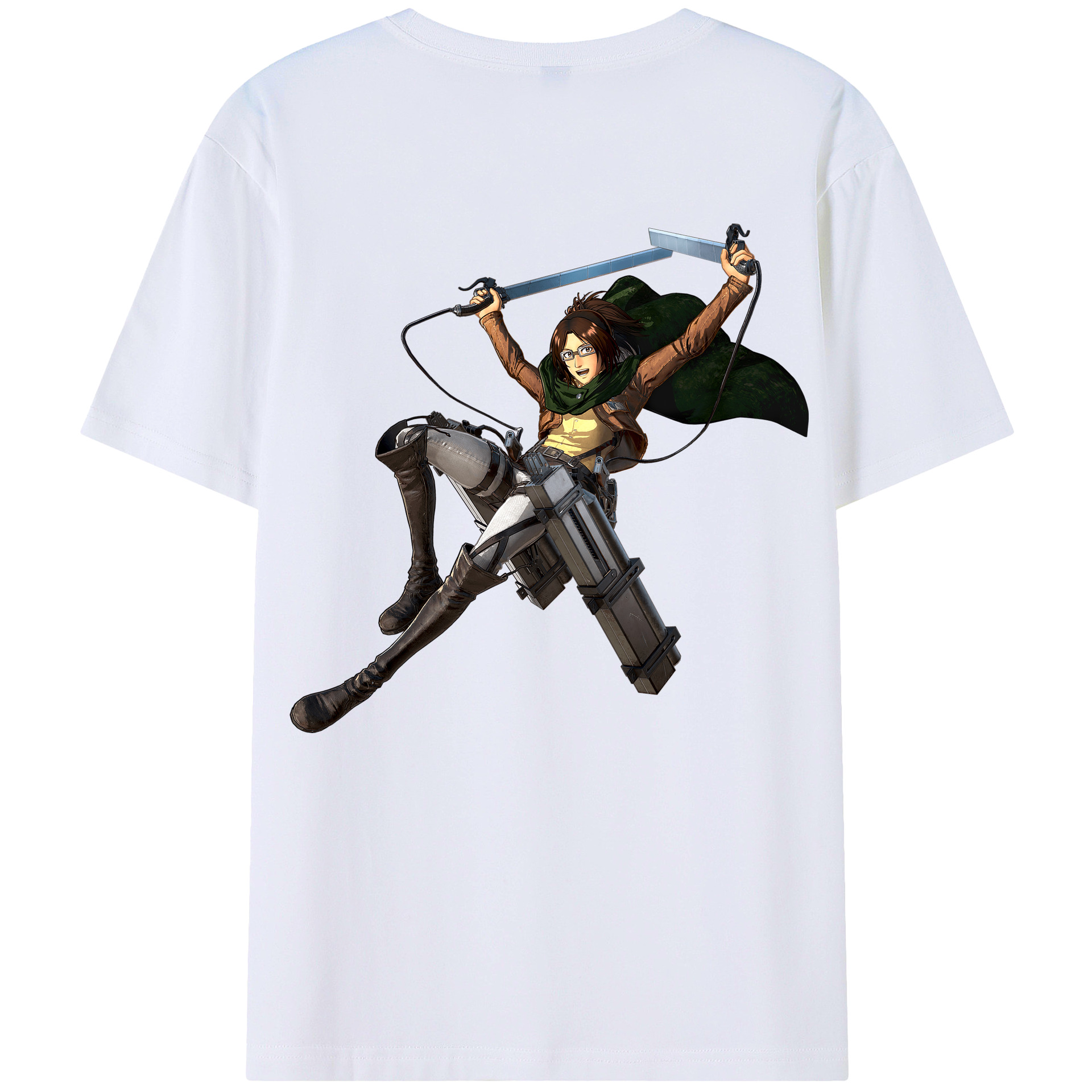 （画像用） 進撃の巨人 ハンジ·ゾエ Attack on Titan Hanji Zoe レディース半袖Tシャツ(バックプリント)